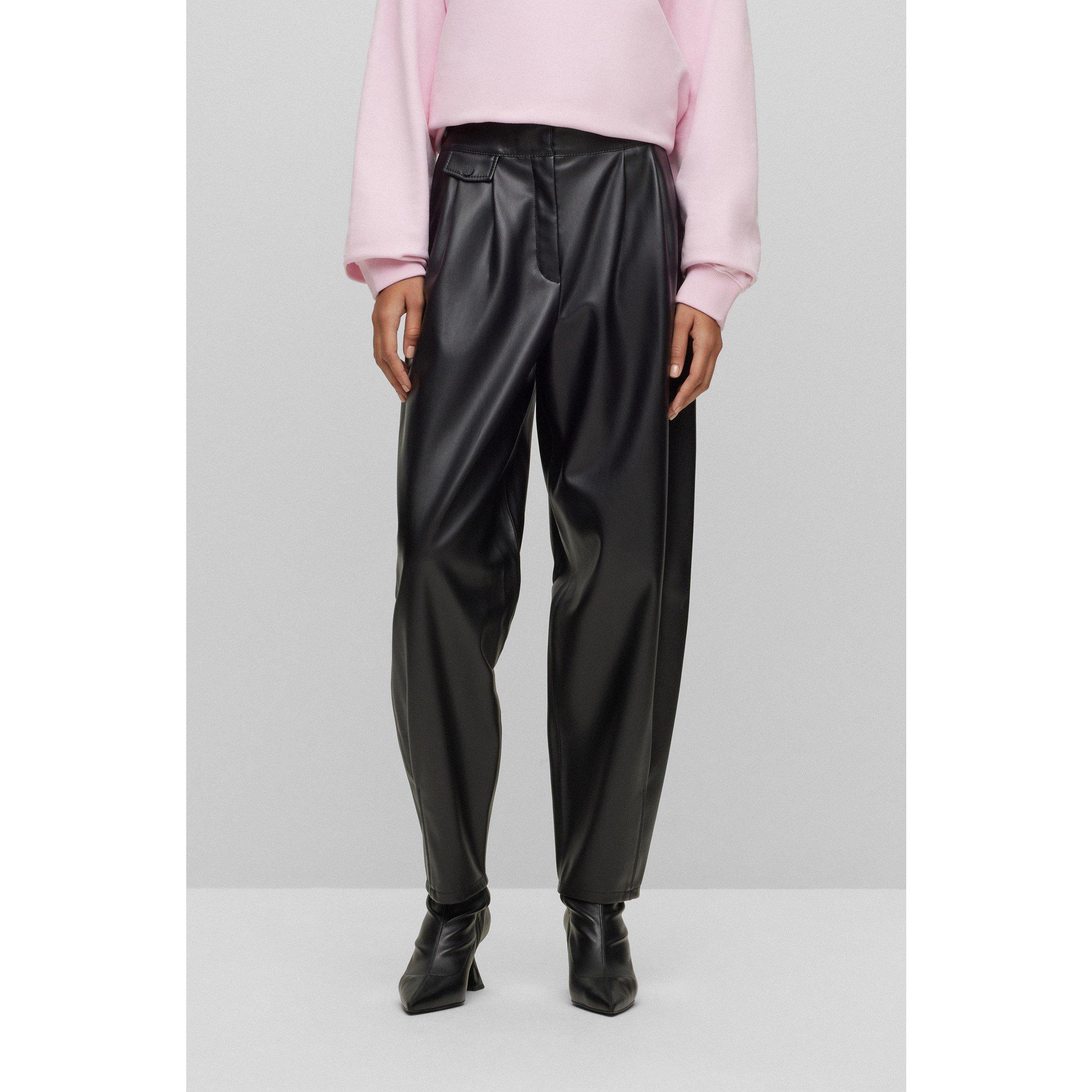 Black - Hugo - Women's Straight Leg Trousers - 3