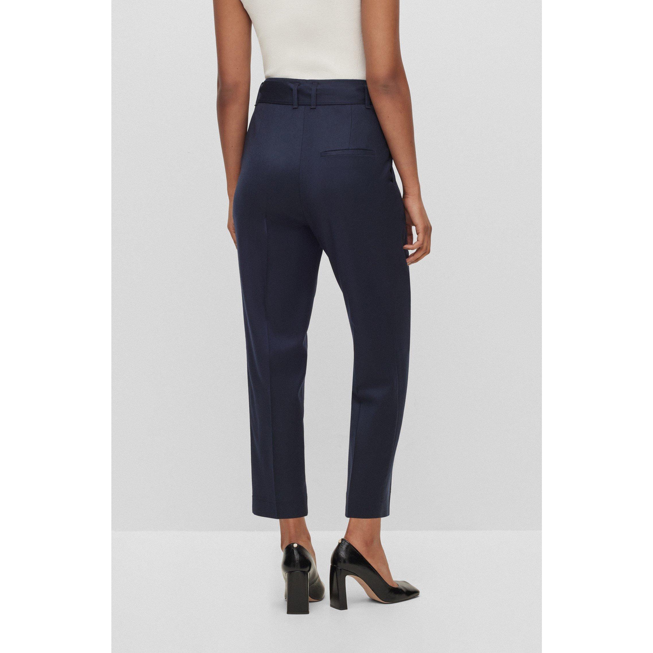 Dark Blue - Boss - Women's Tapiah1 Straight Trousers - 5