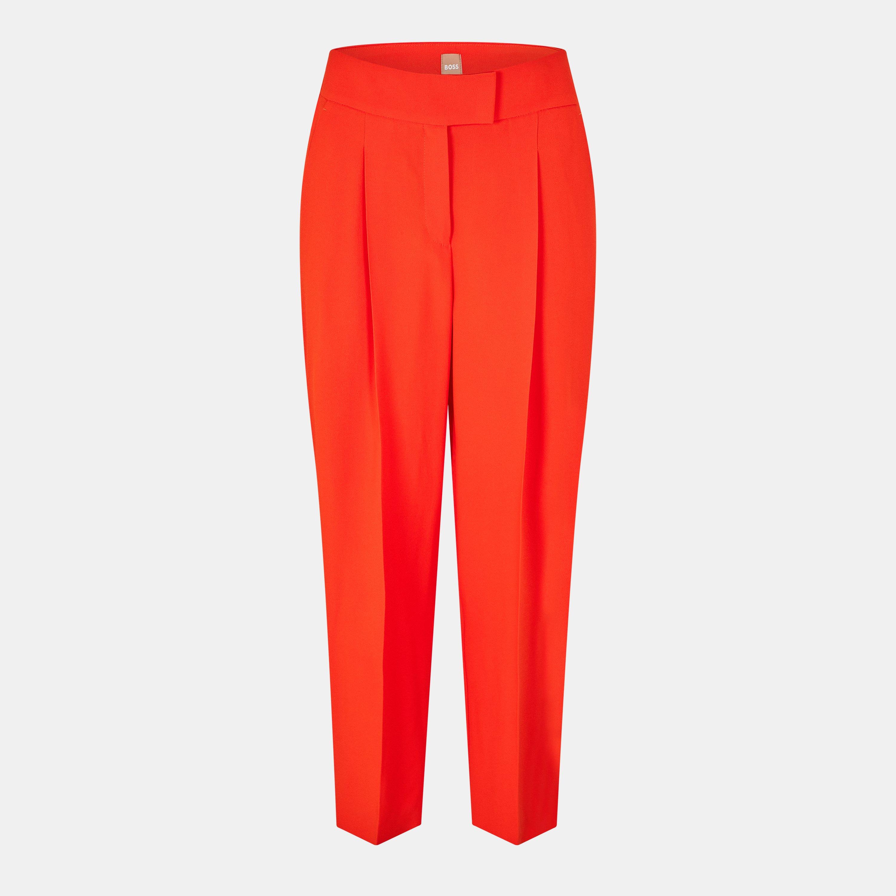 Boss Women's Tiroko Straight Trousers - Bright Orange - 4 (XXS)