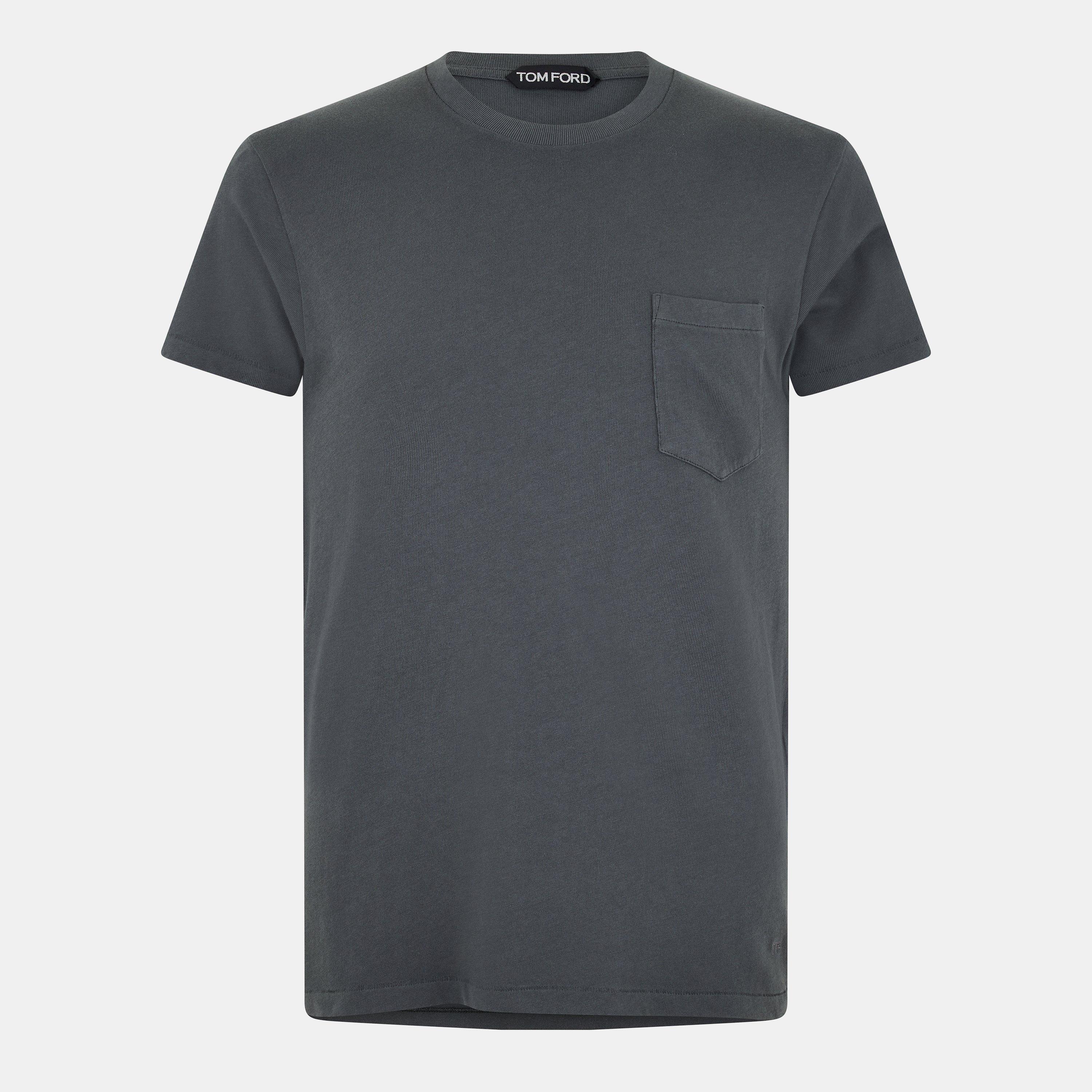 Light Charcoal - Tom Ford - Men's Cotton Classic Fit Short Sleeve Polo Shirt - 1
