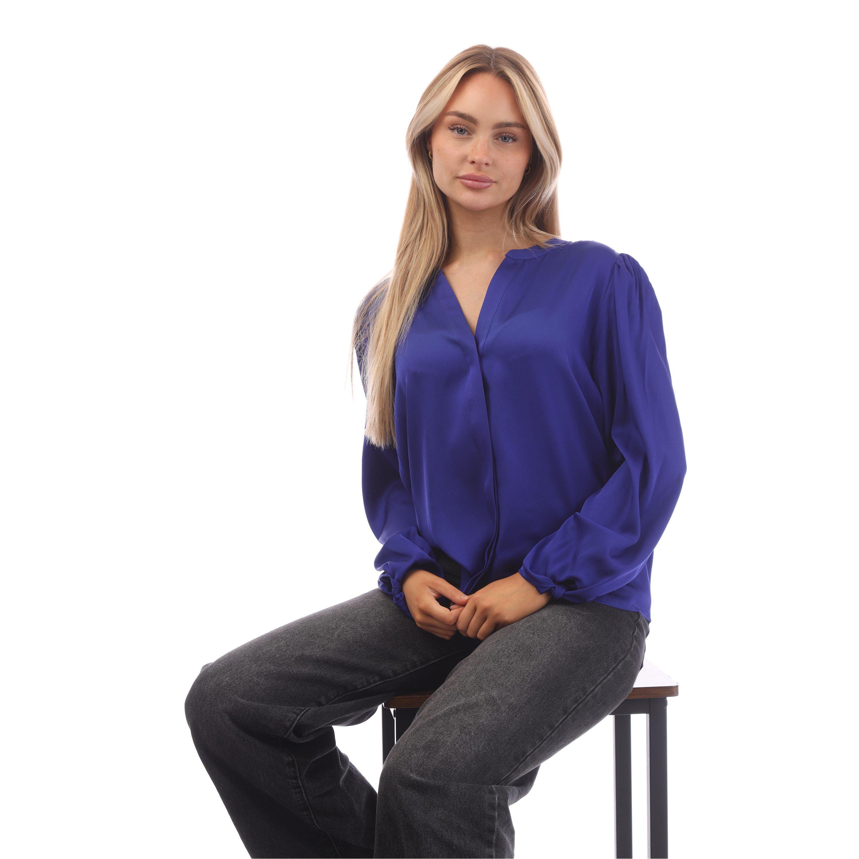Open Blue - Boss - Women's Biralana Long Sleeve Blouse - 4