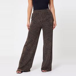 Be You Ladies Lurex Wide Leg Pants