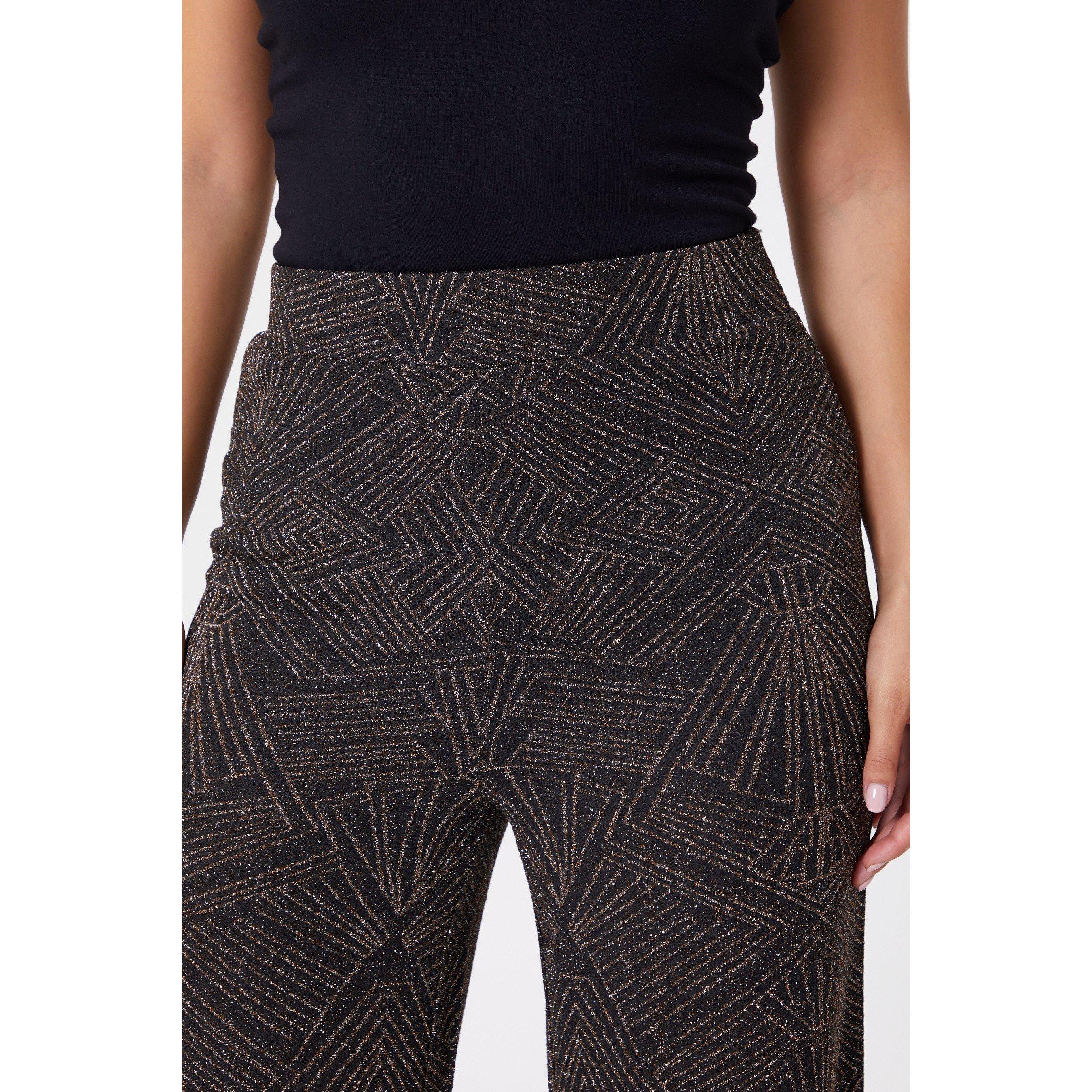 Gold/ Silver - Be You - Lurex Straight Leg Trouser - 2