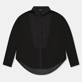 Ted Baker Chiffon Bib Long-Sleeve Blouse