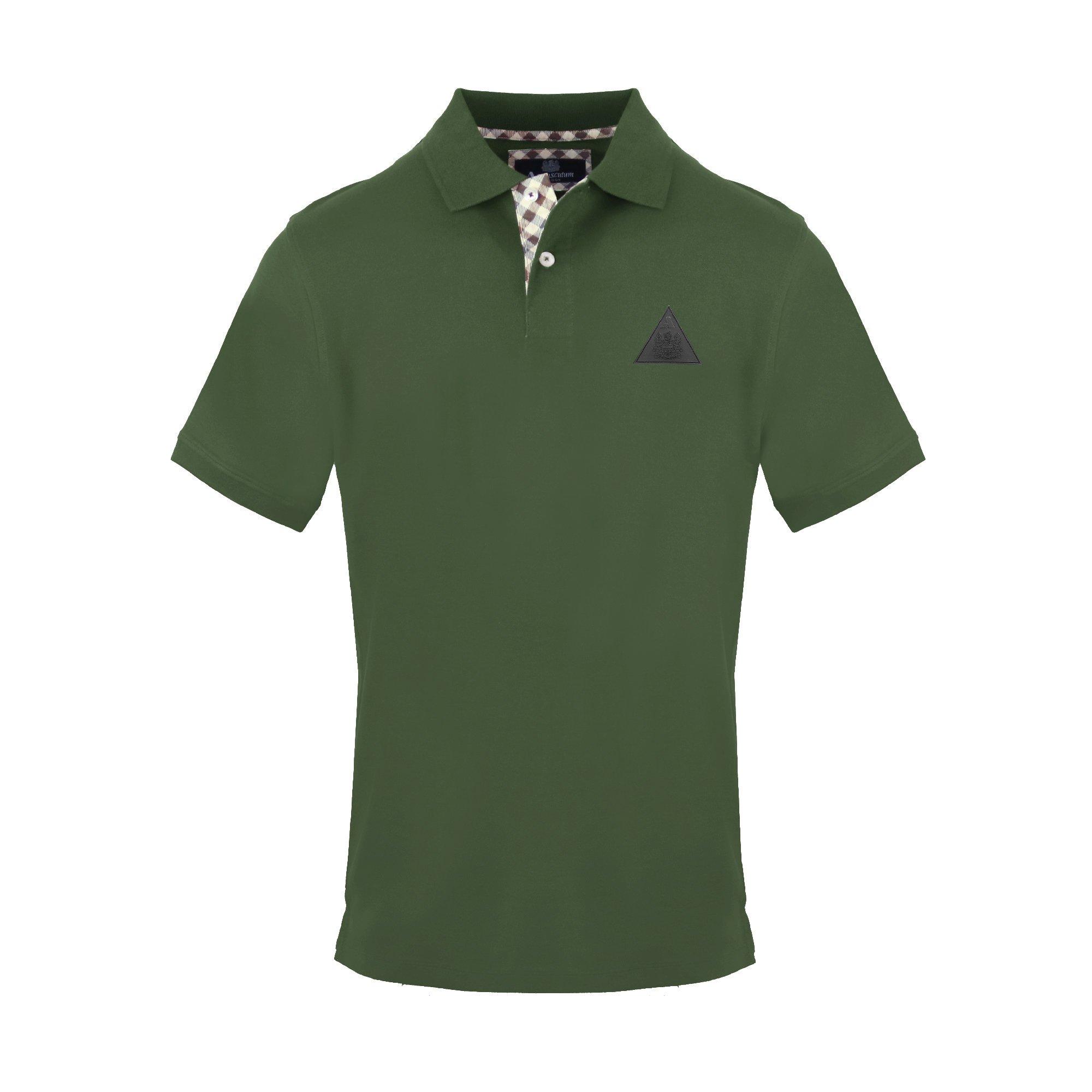 Aquascutum Men's Polo Short Sleeve Polo Shirt - Military Green - Medium