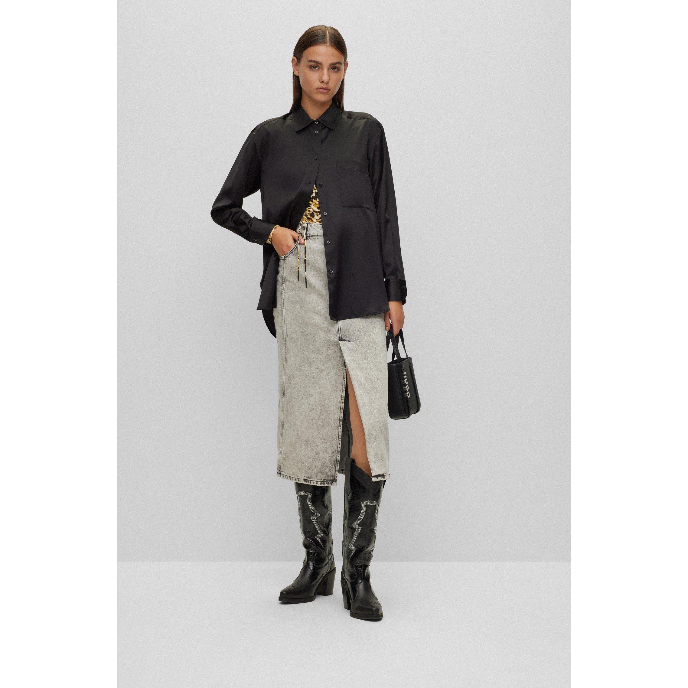 Black - Hugo - Women's Elodina Long-Sleeve Blouse - 2