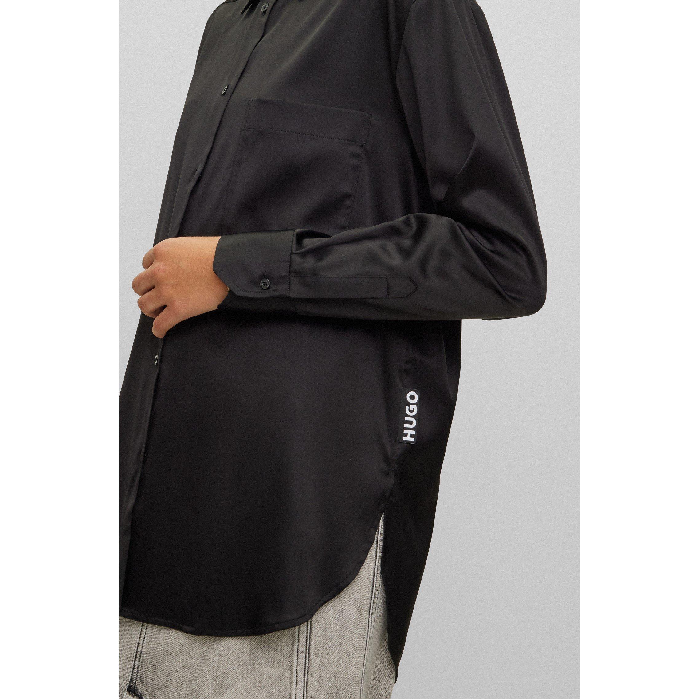 Black - Hugo - Women's Elodina Long-Sleeve Blouse - 3