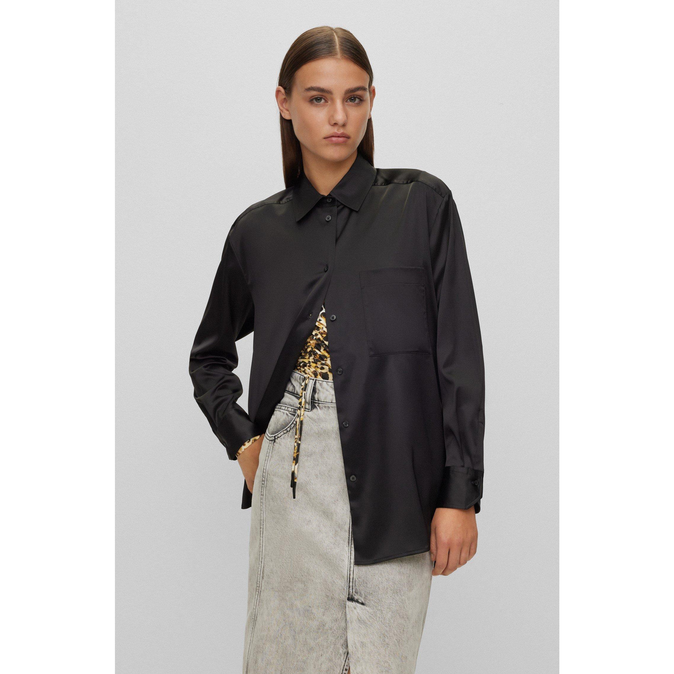 Black - Hugo - Women's Elodina Long-Sleeve Blouse - 5