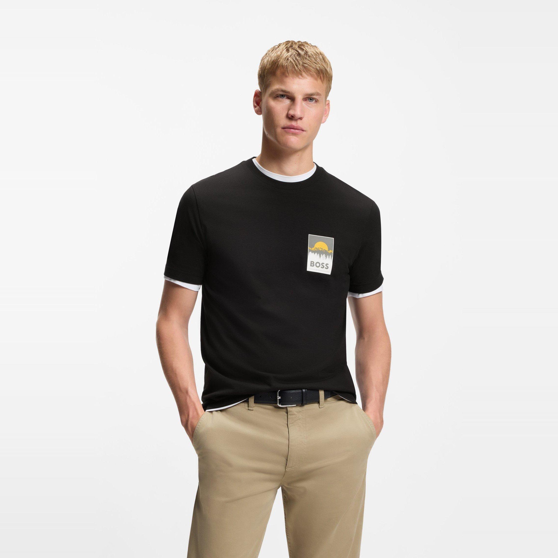 Black - Boss - Boss Te Plain 10276582 01 Polo Shirt Mens - 2