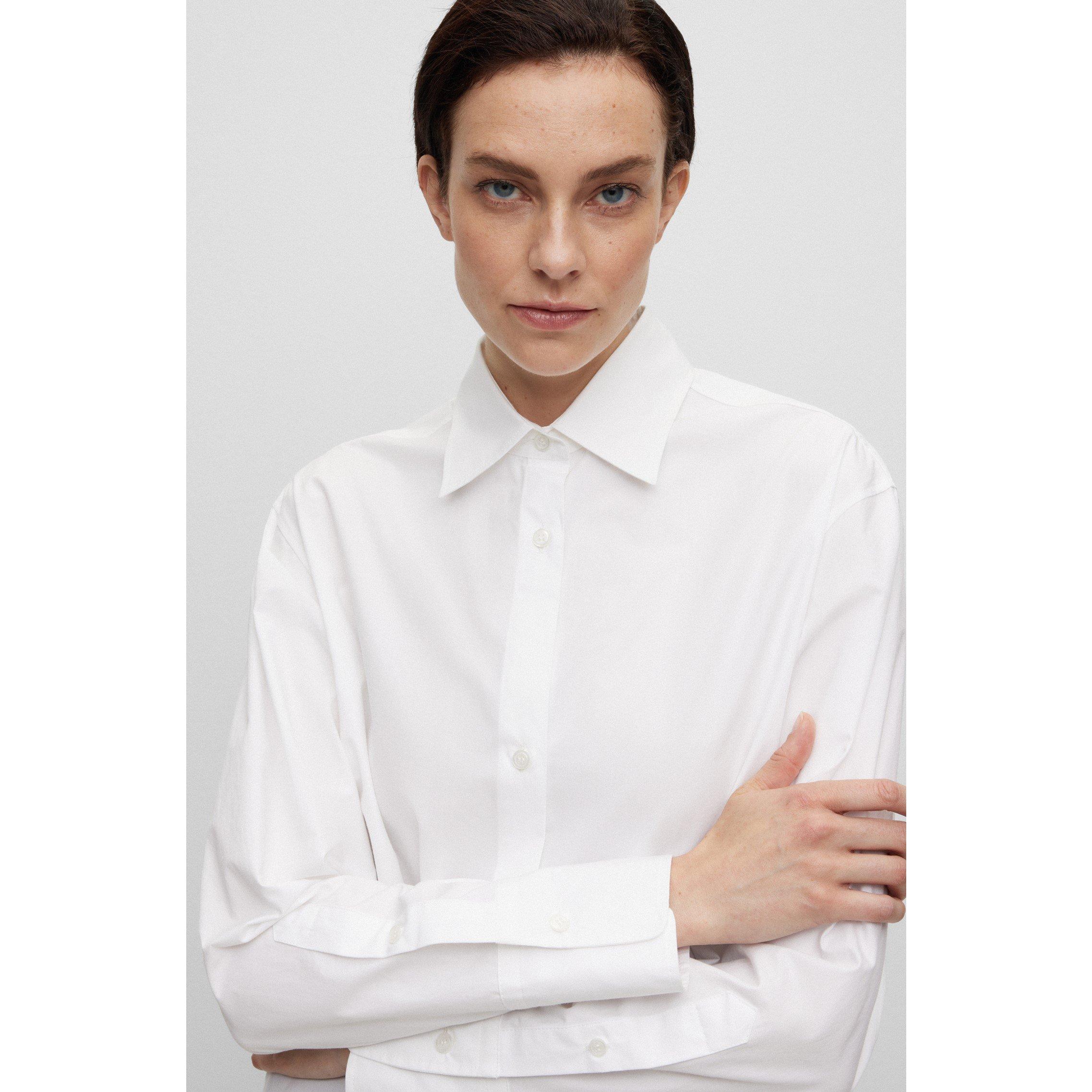 White - Boss - Women's Bareid Long-Sleeve Blouse - 4