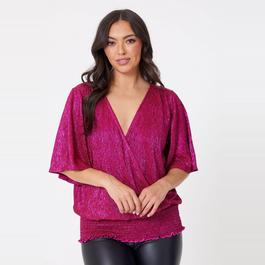 Be You Ladies Lurex Wrap Top