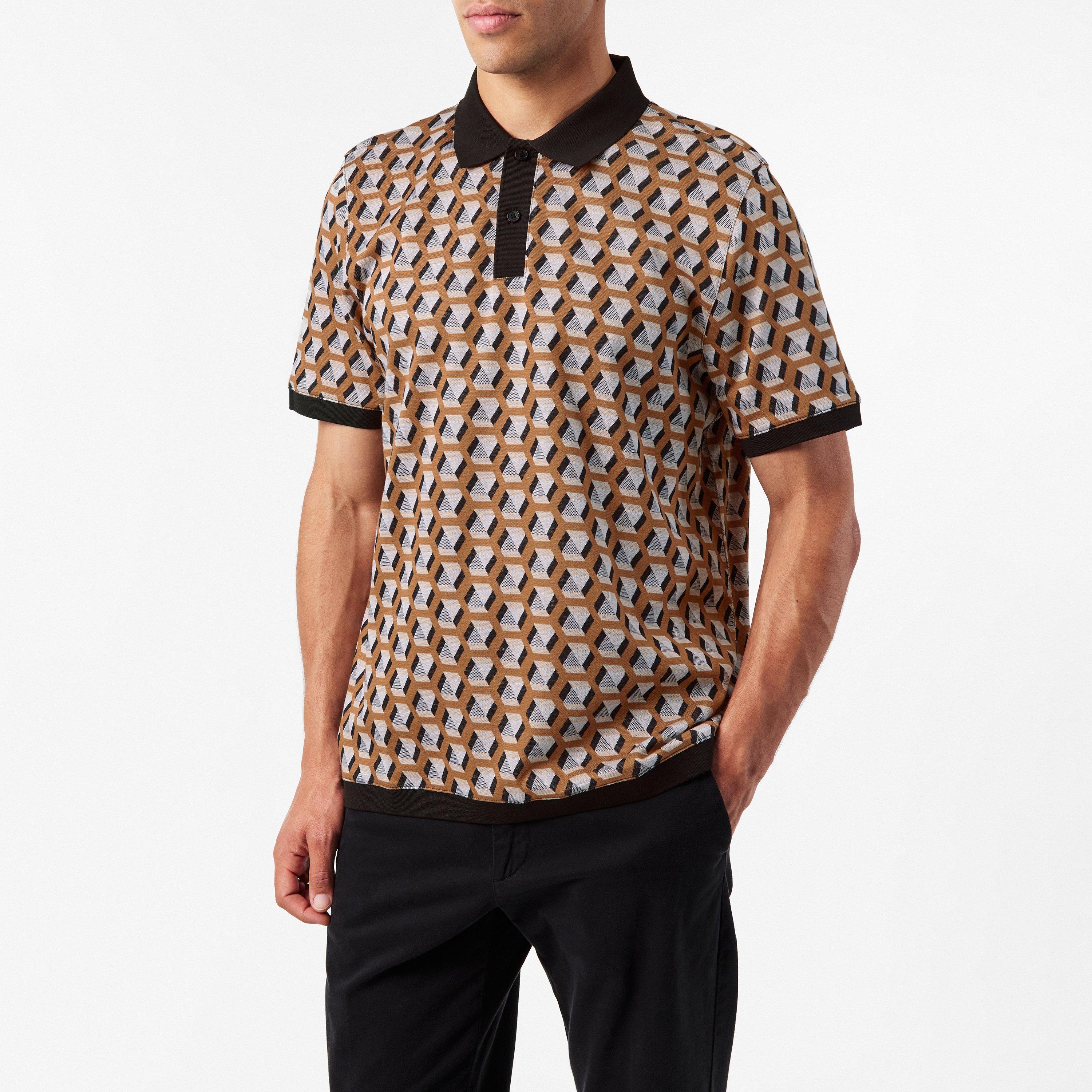 Bruin - Ted Baker - Jacquard Short-Sleeve Polo Shirt - 3