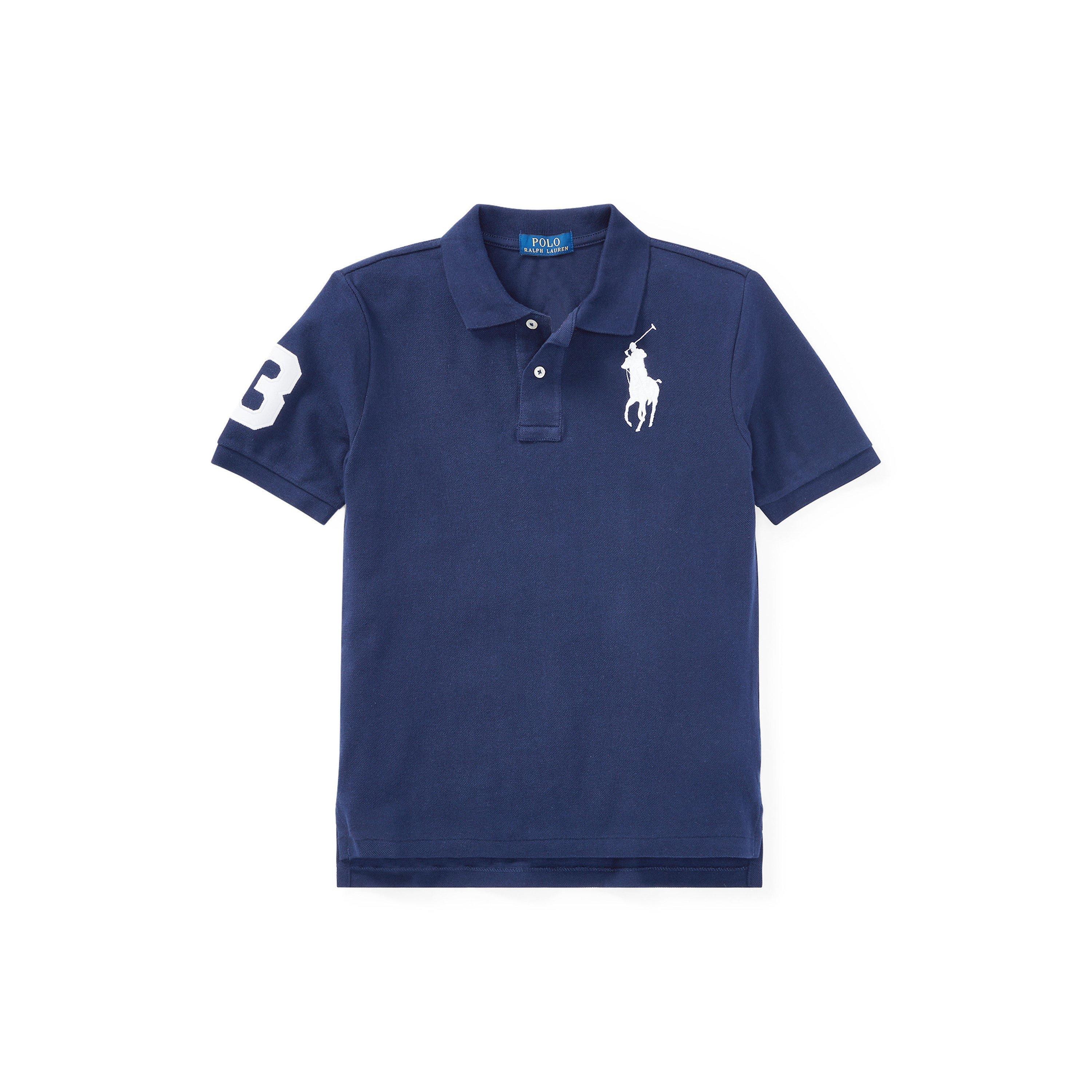 Polo Ralph Lauren  Refined Navy Kids' Large Logo Short Sleeve Shirt - 7Y/S