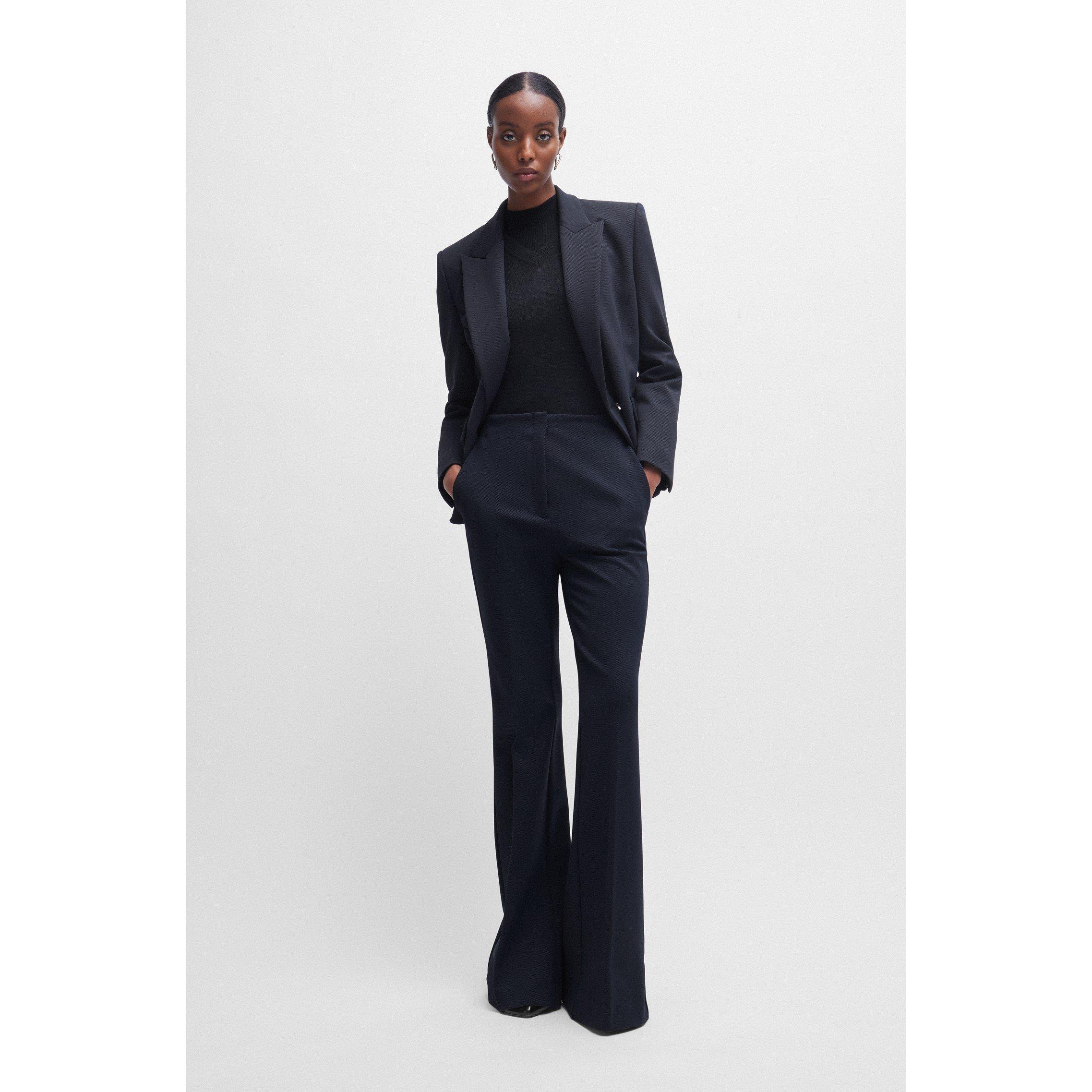 Dark Blue - Boss - Women's Telessa Straight Trousers - 5