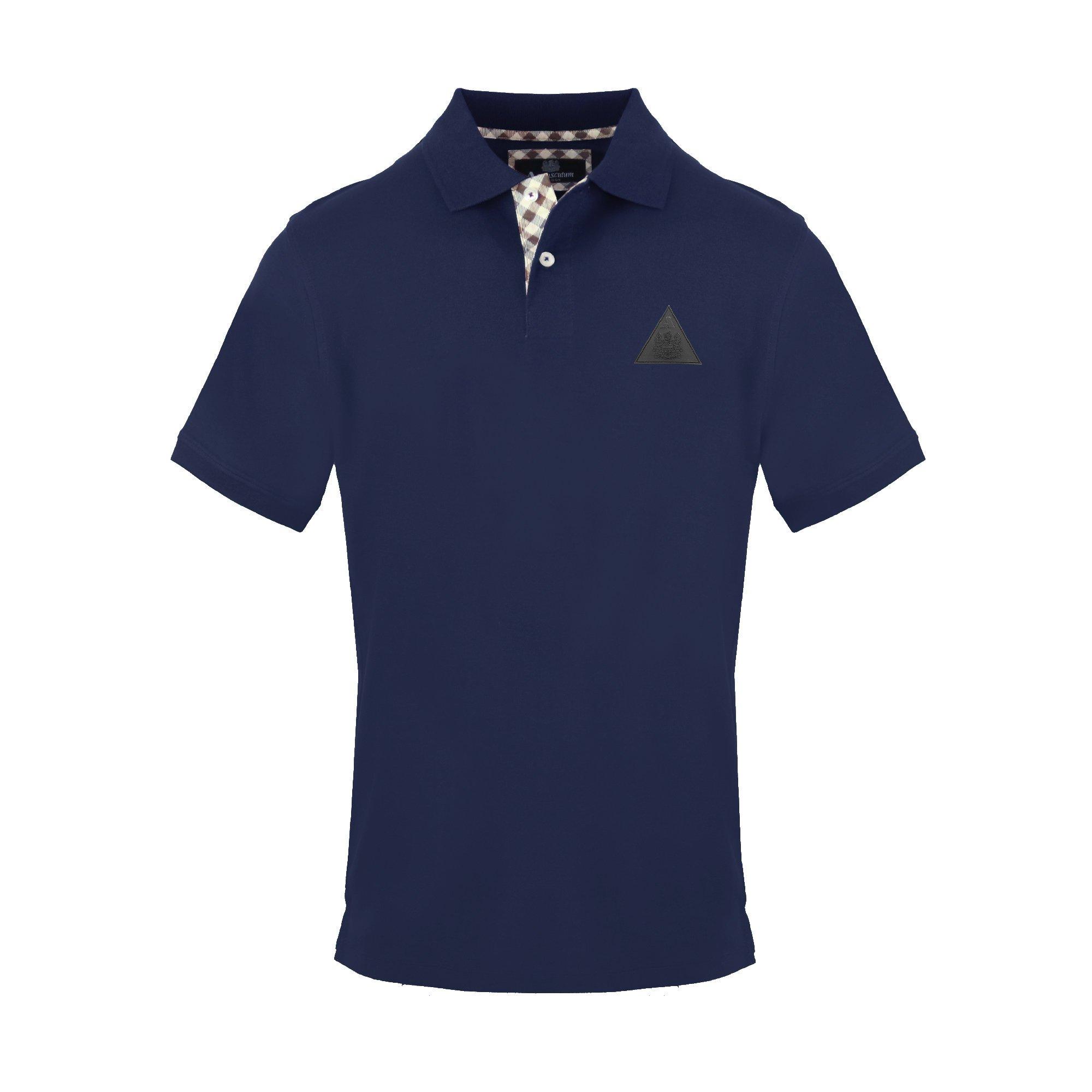 Aquascutum Men's Polo Short Sleeve Polo Shirt - Navy - Small