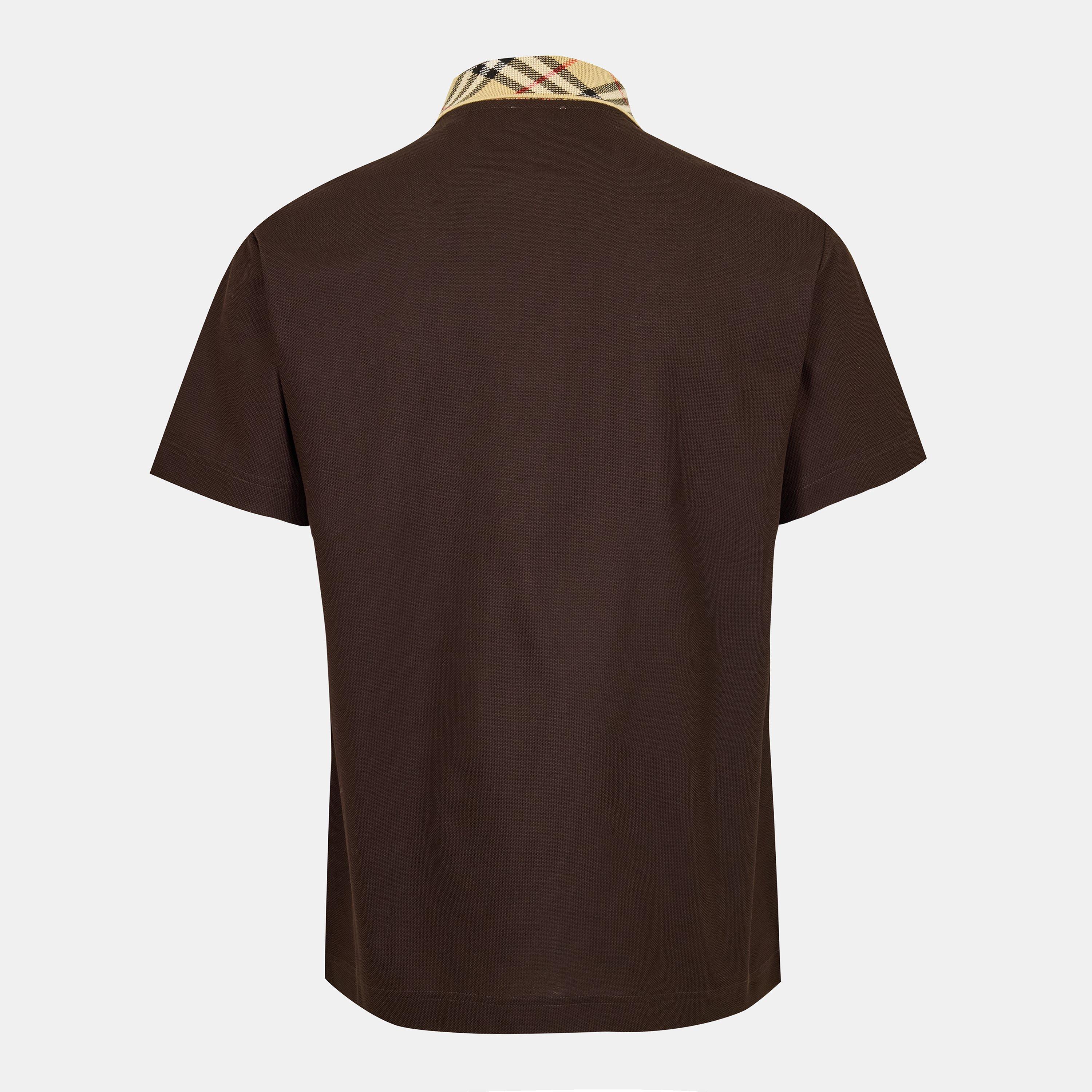 Clove Brown - Burberry - Men's Short-Sleeve Polo - 2