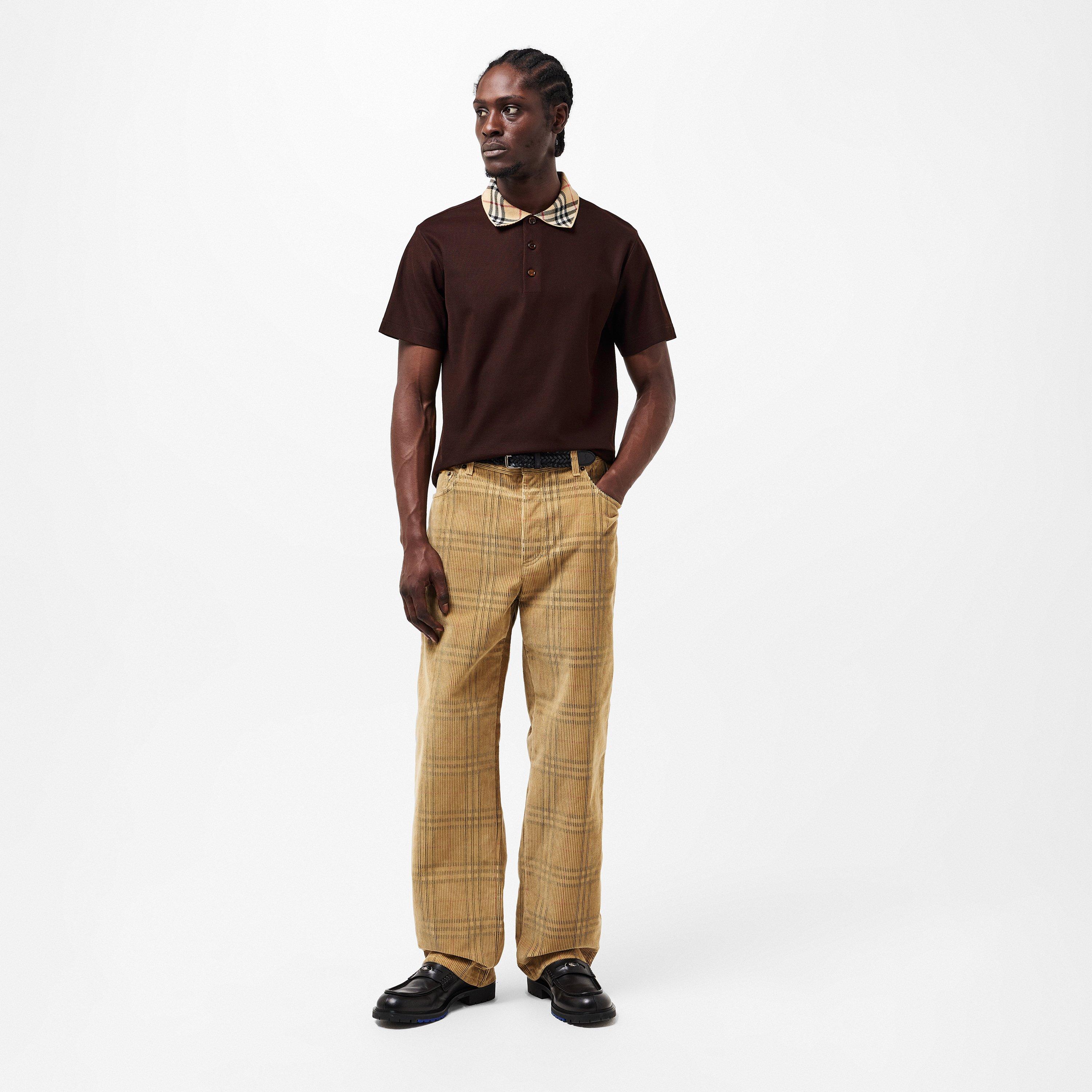 Clove Brown - Burberry - Men's Short-Sleeve Polo - 6