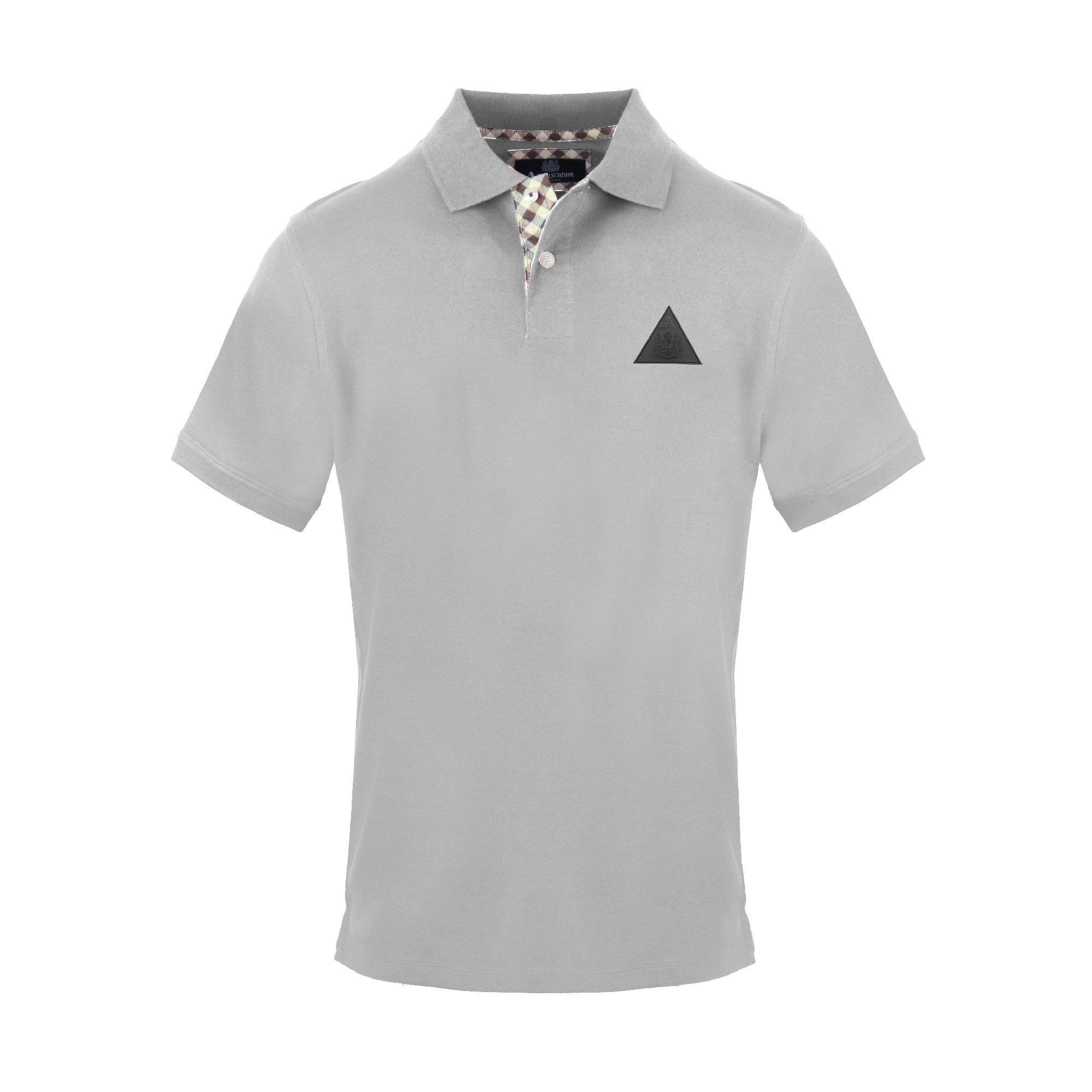Aquascutum Men's Polo Short Sleeve Polo Shirt - Grey - Medium