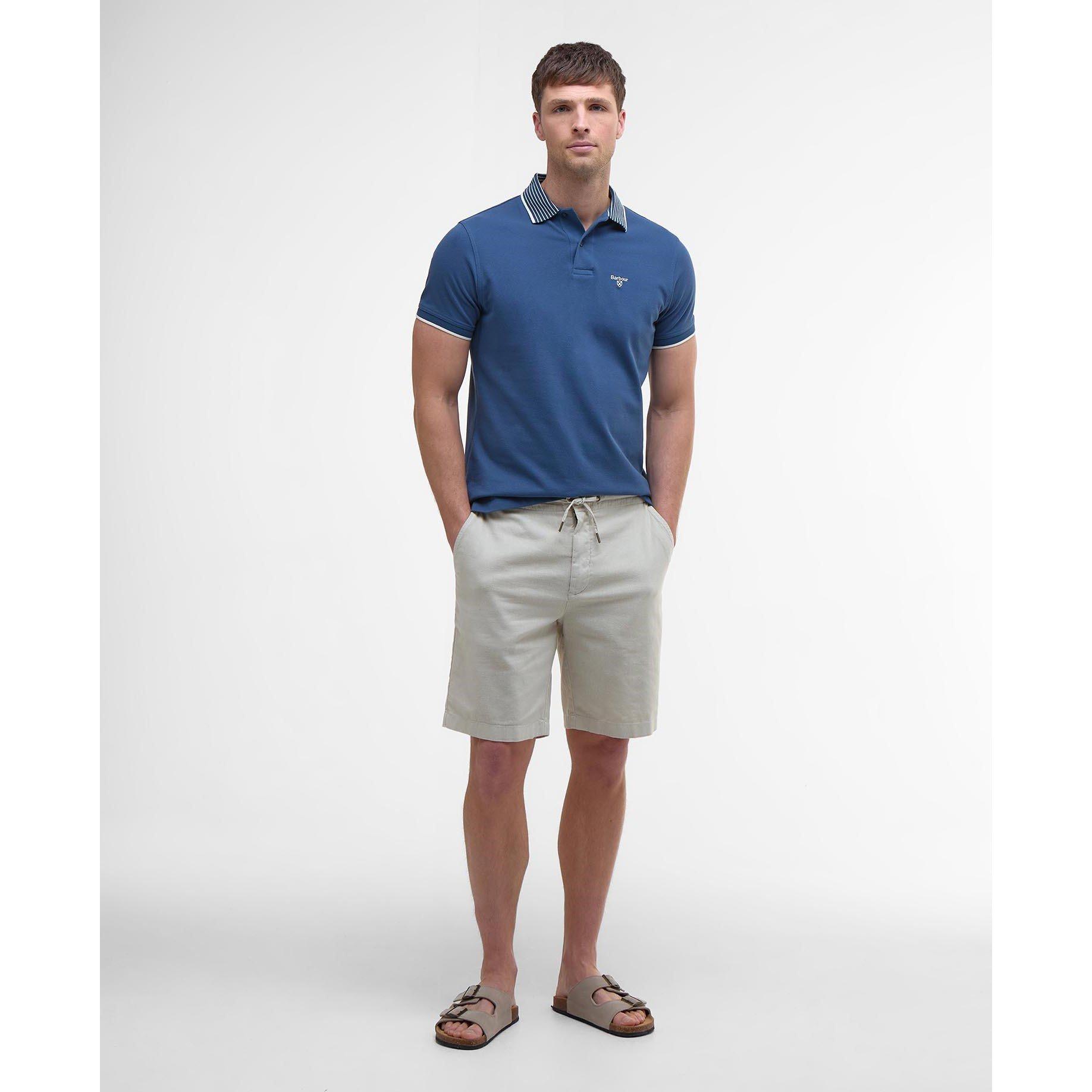Dark Denim NY38 - Barbour - Men's Denwick Short Sleeve Tailored Fit Polo Shirt - 6
