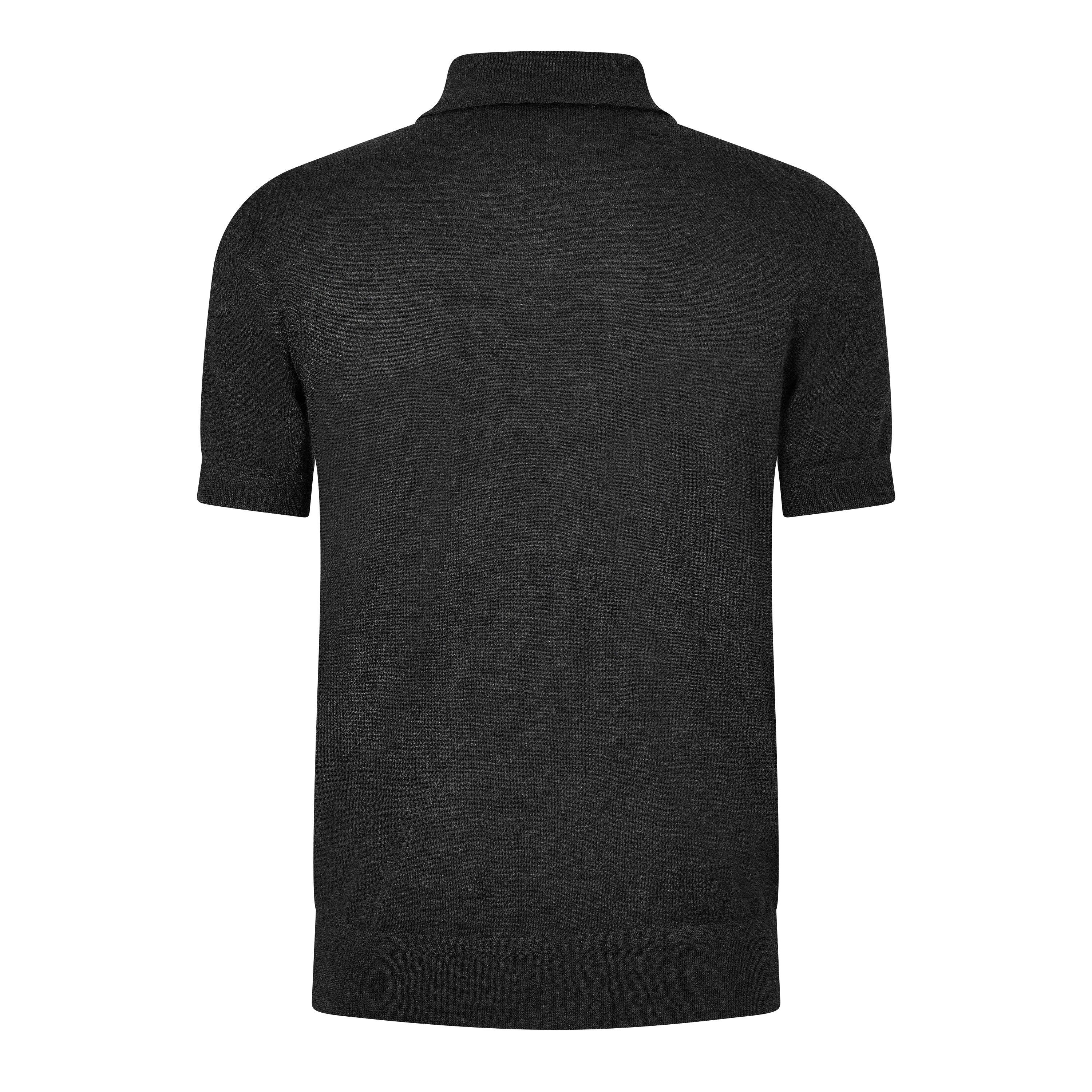 Light Charcoal - Tom Ford - TF Silk S/S Polo Sn64 - 2