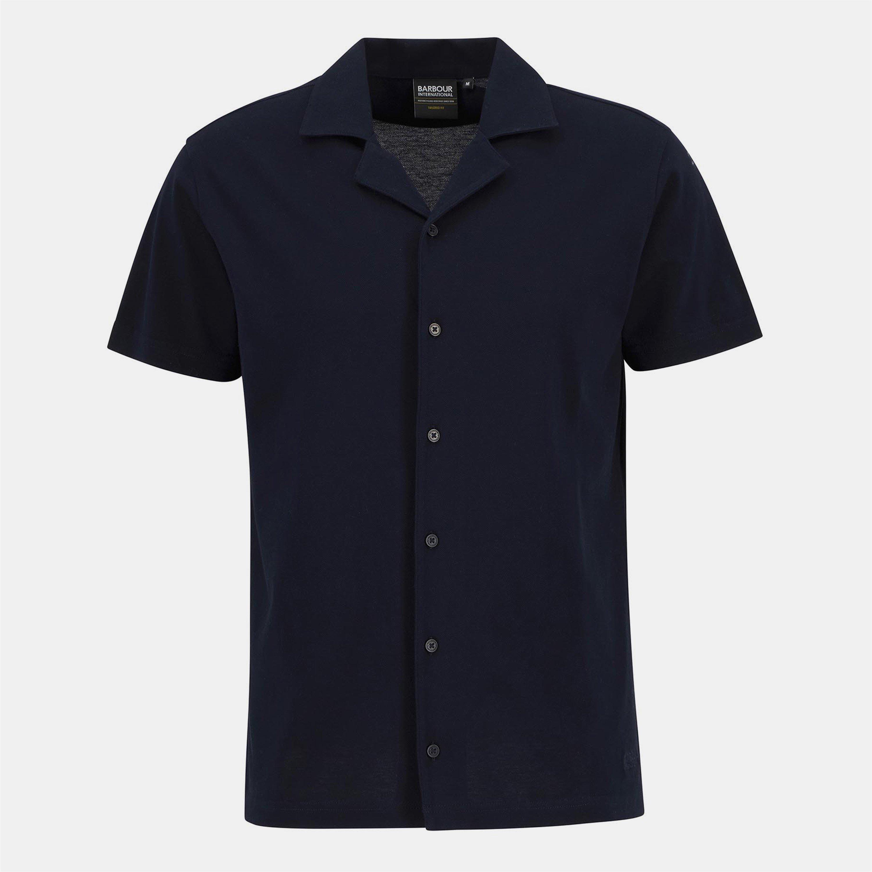 Navy NY94 - Barbour International - Men's Tonto Short Sleeve Polo Shirt - 1
