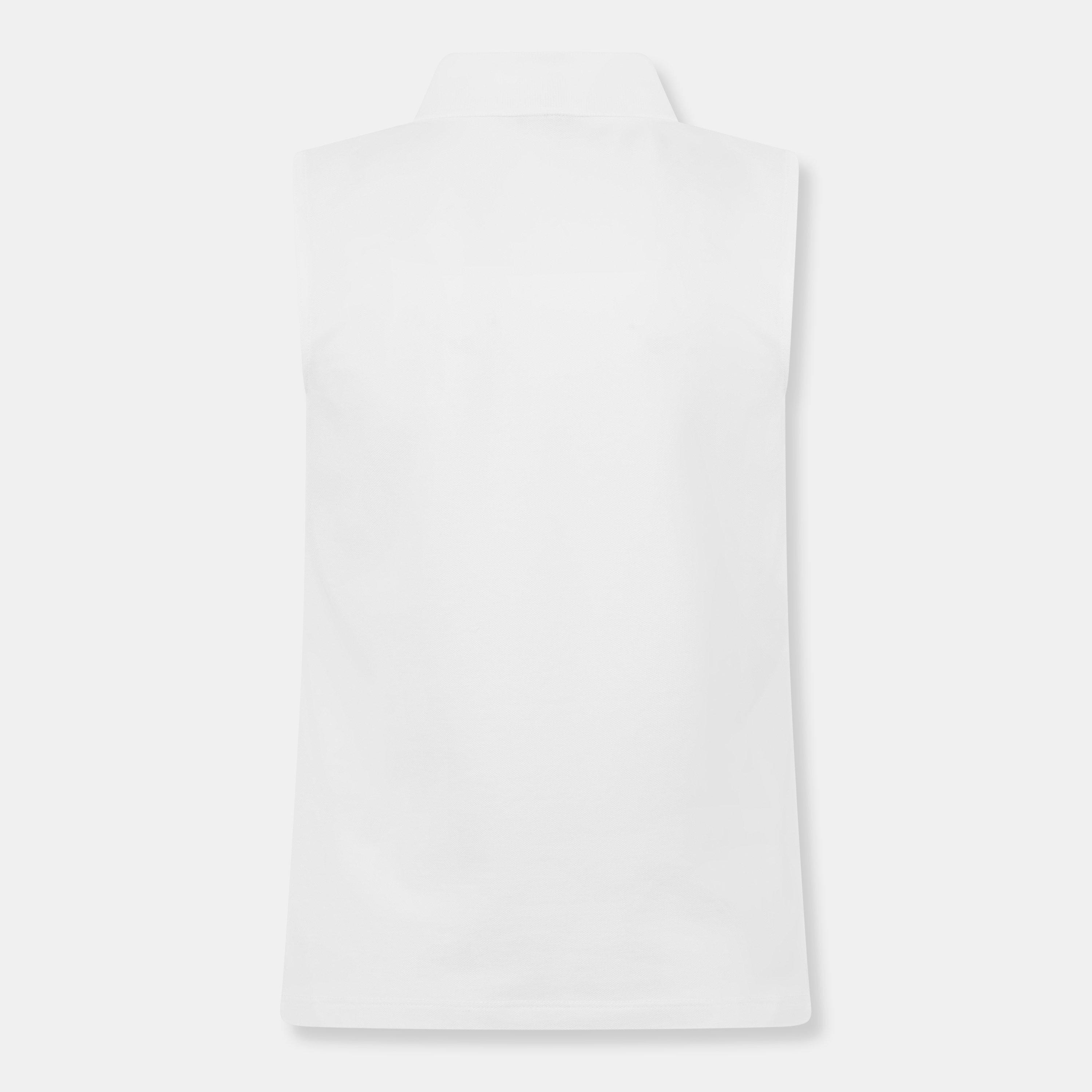 White - Barbour - Bowford Sleeveless Polo Shirt - 2