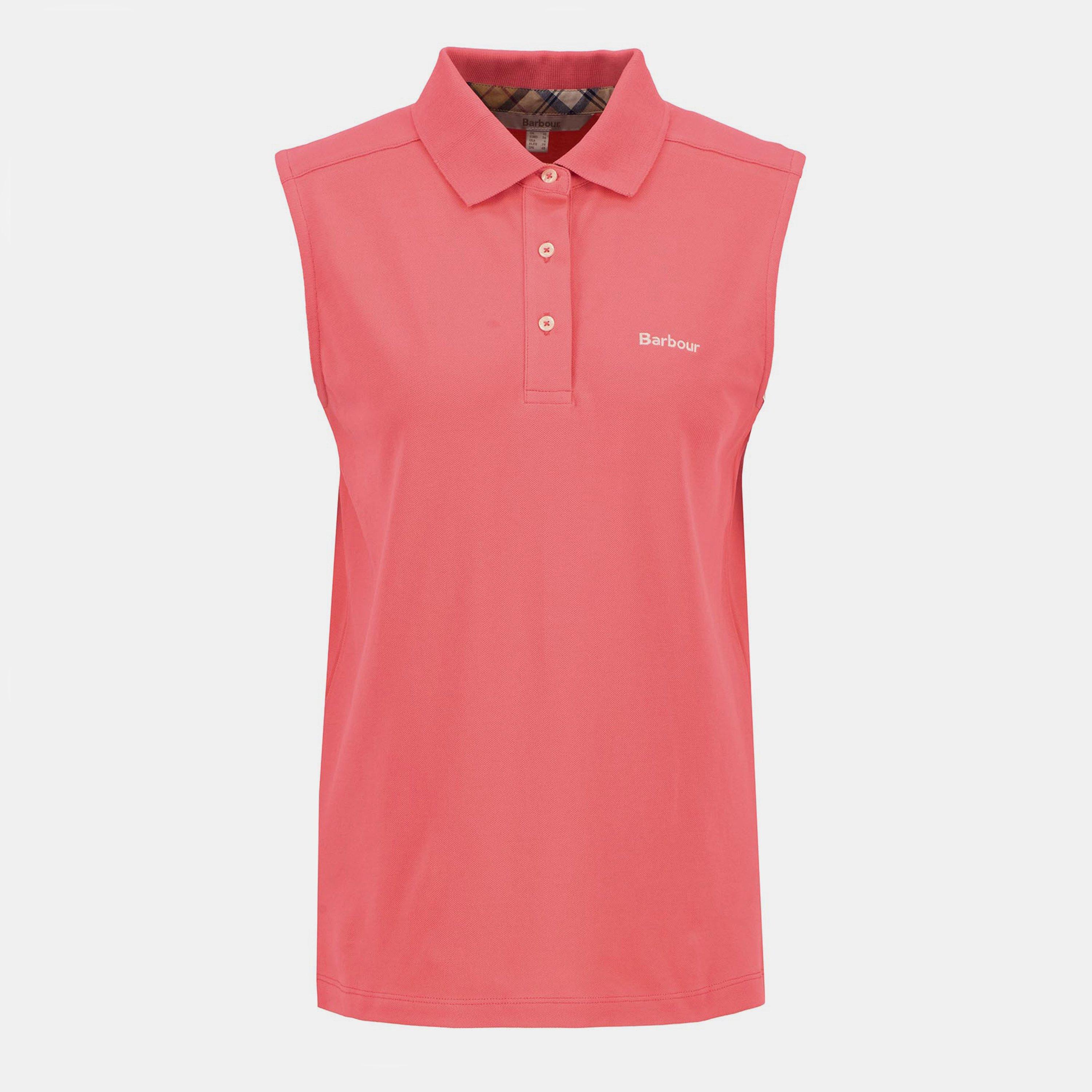 Barbour Women's Bowford Sleeveless Polo Shirt - Pink Punch - 12 (M)