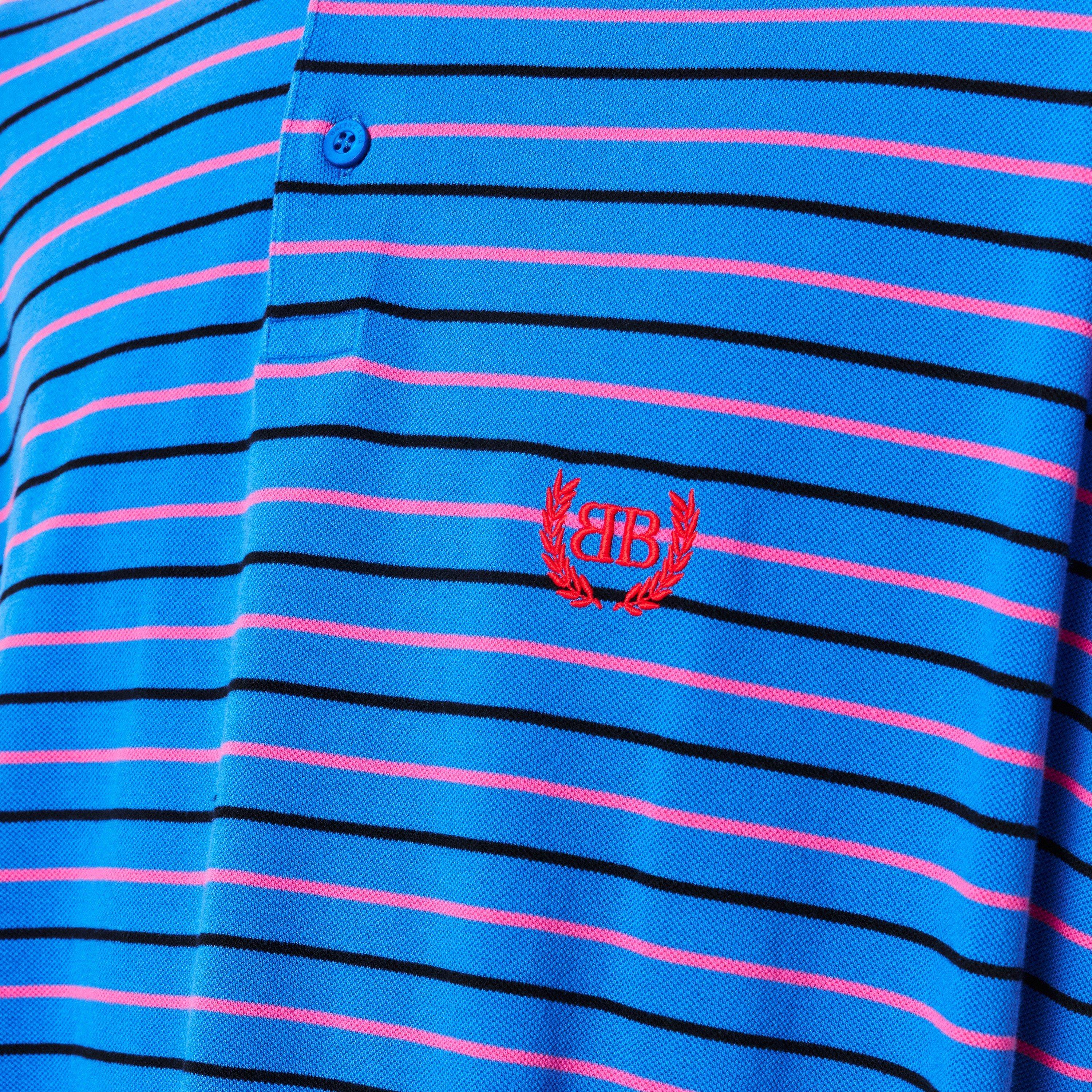 Blue/Pink - Balenciaga - Men's Regular Short-Sleeve Polo Shirt - 5