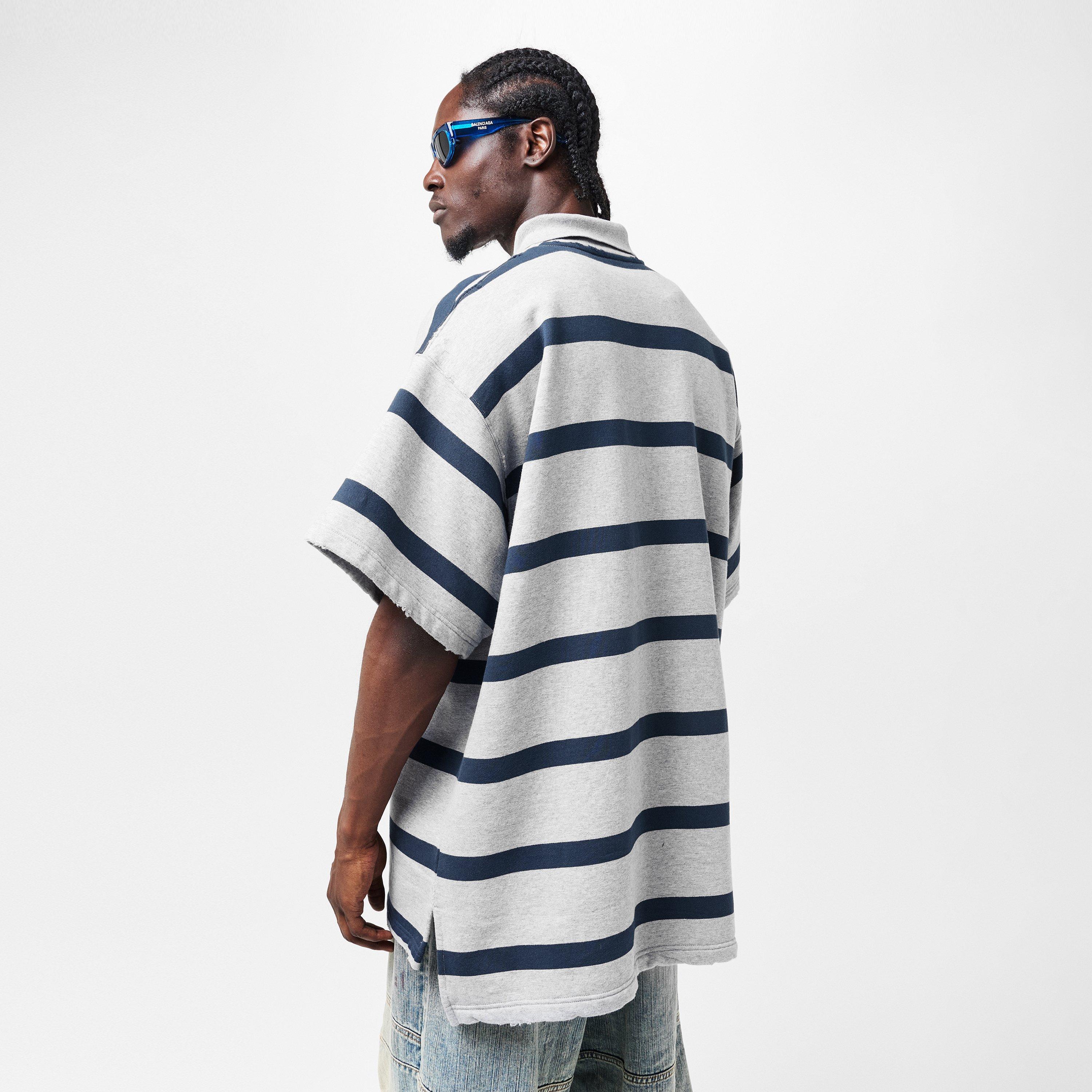 Heather Grey - Balenciaga - Men's Short-Sleeve Polo Shirt - 4