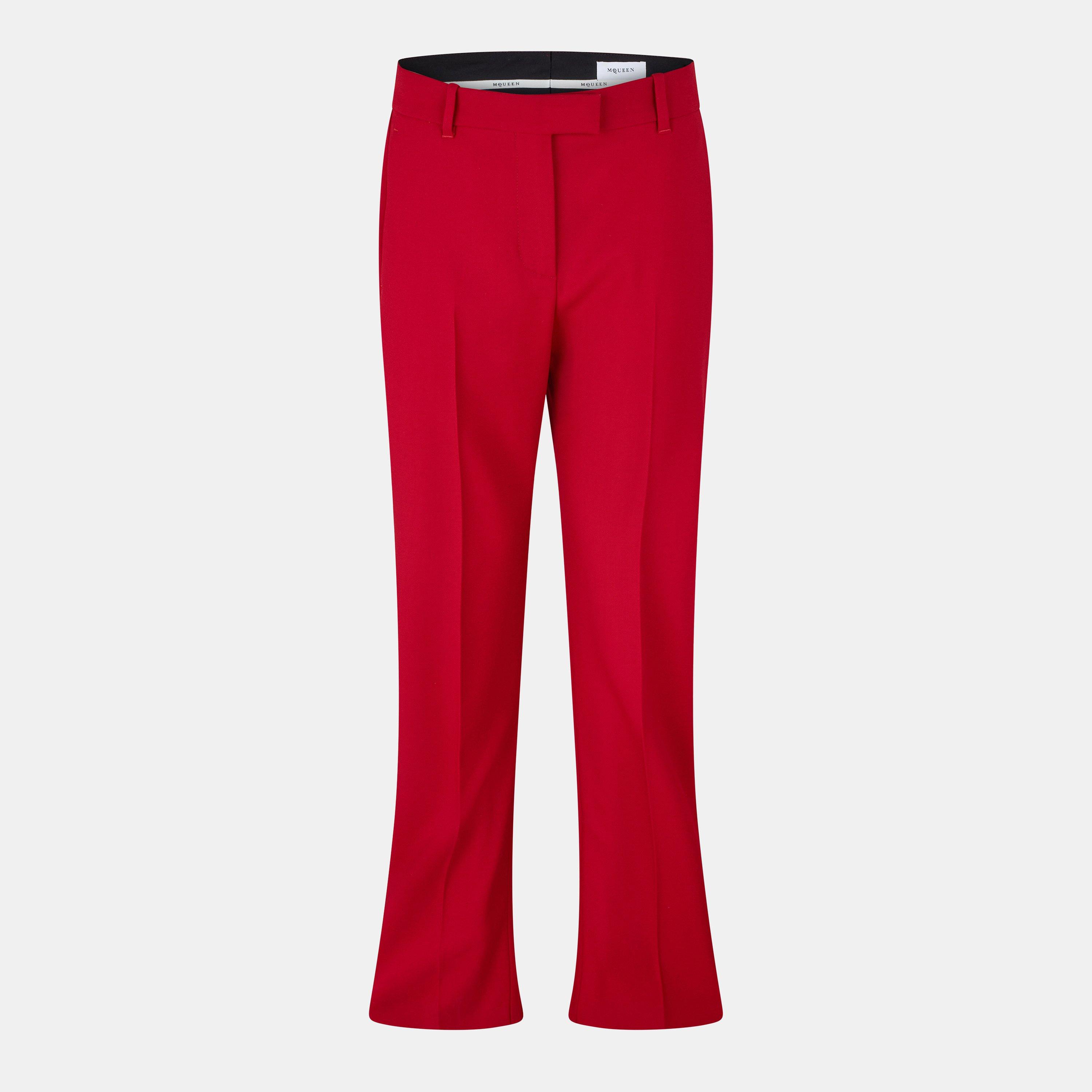 Crmson - Alexander McQueen - Women's Alex Straight Leg Trousers - 1
