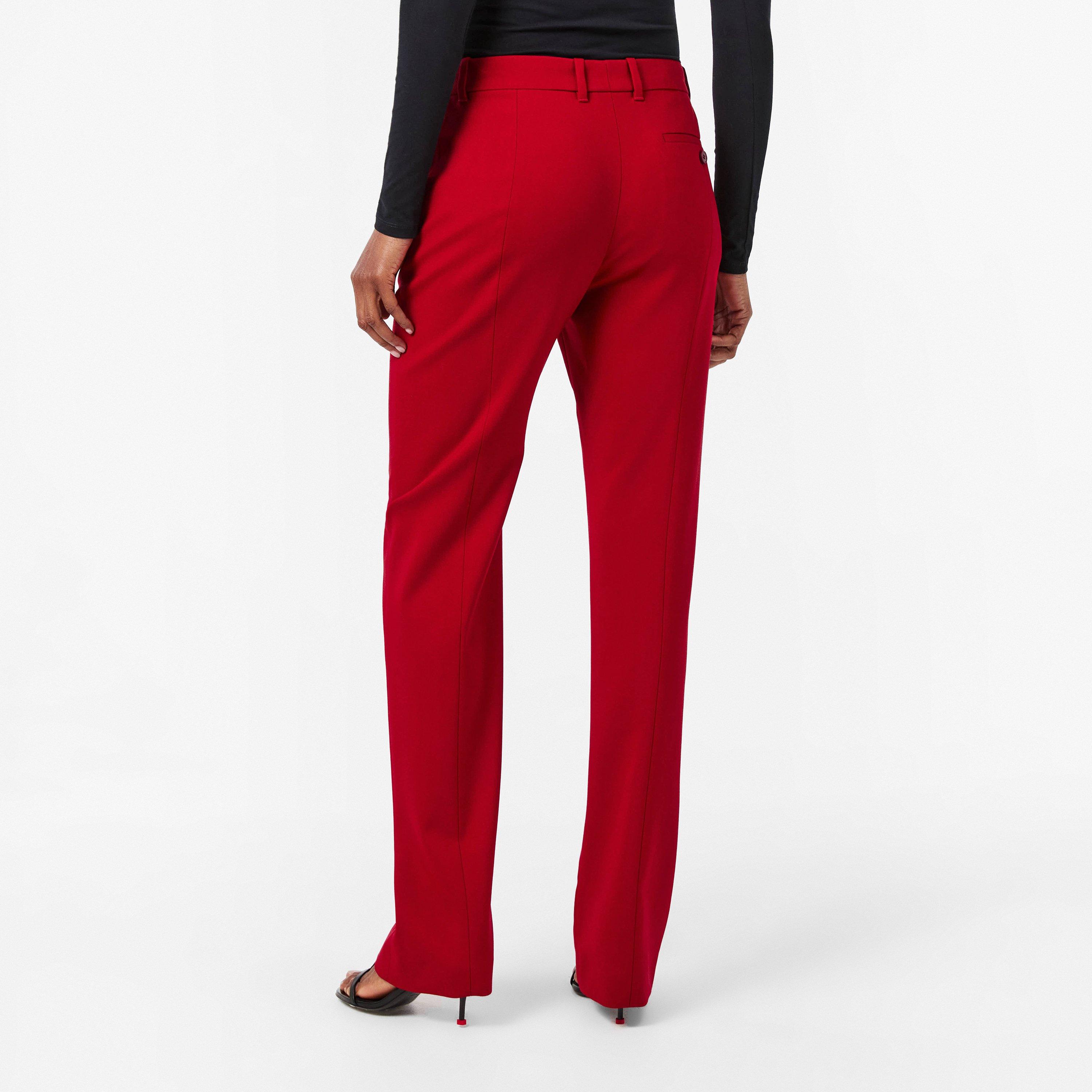 Crmson - Alexander McQueen - Women's Alex Straight Leg Trousers - 4