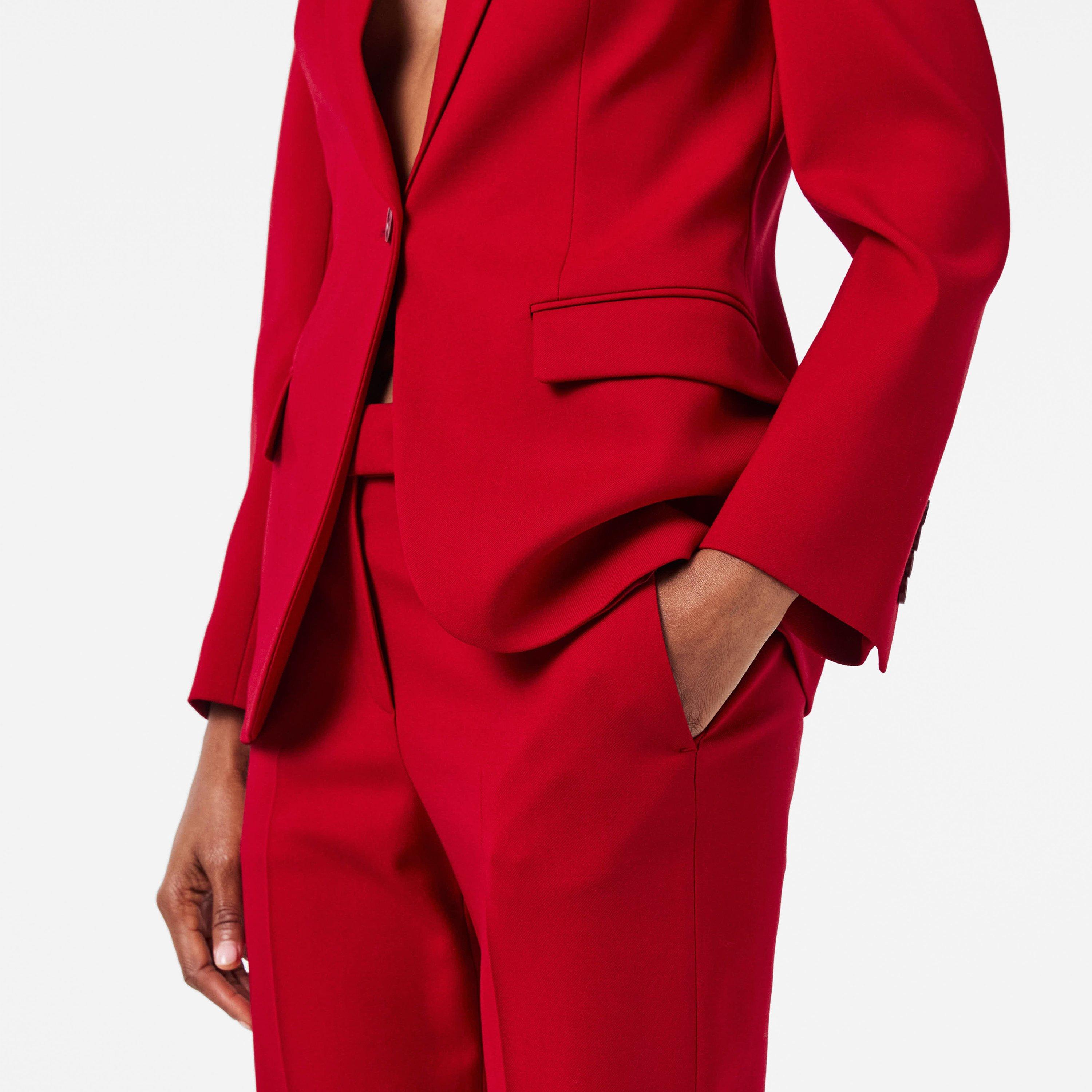 Crmson - Alexander McQueen - Women's Alex Straight Leg Trousers - 5