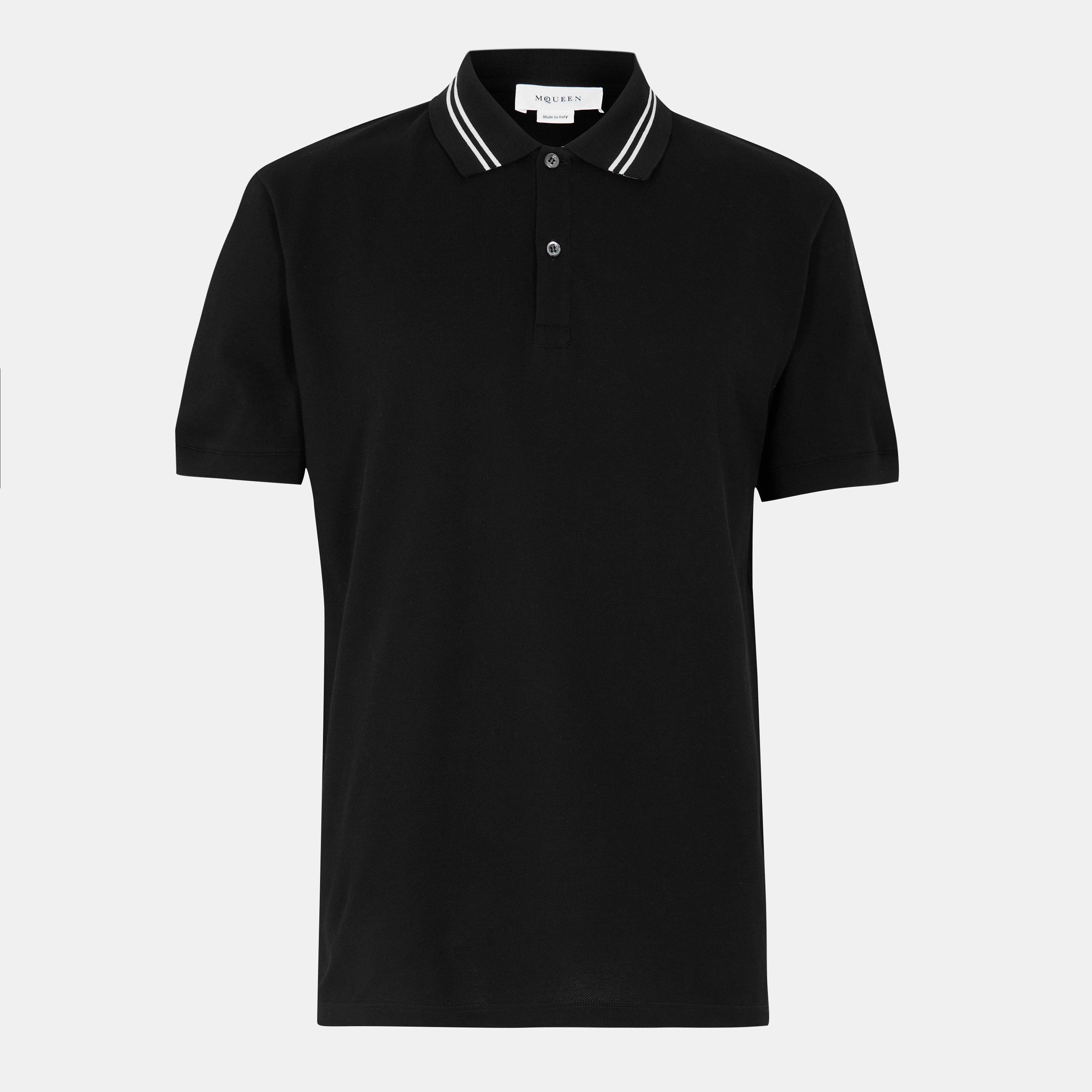 Black - Alexander McQueen - Men's Short Sleeve Polo Shirt - 1