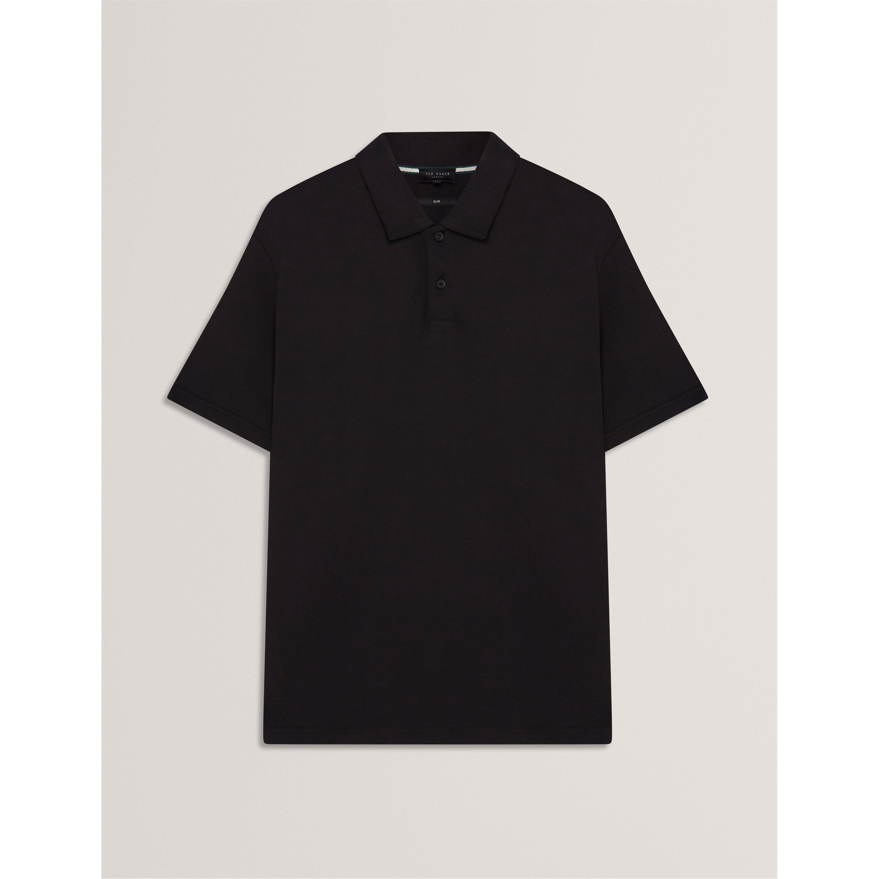 Zwart - Ted Baker - Men's Mercerised Short Sleeve Polo Shirt - 1