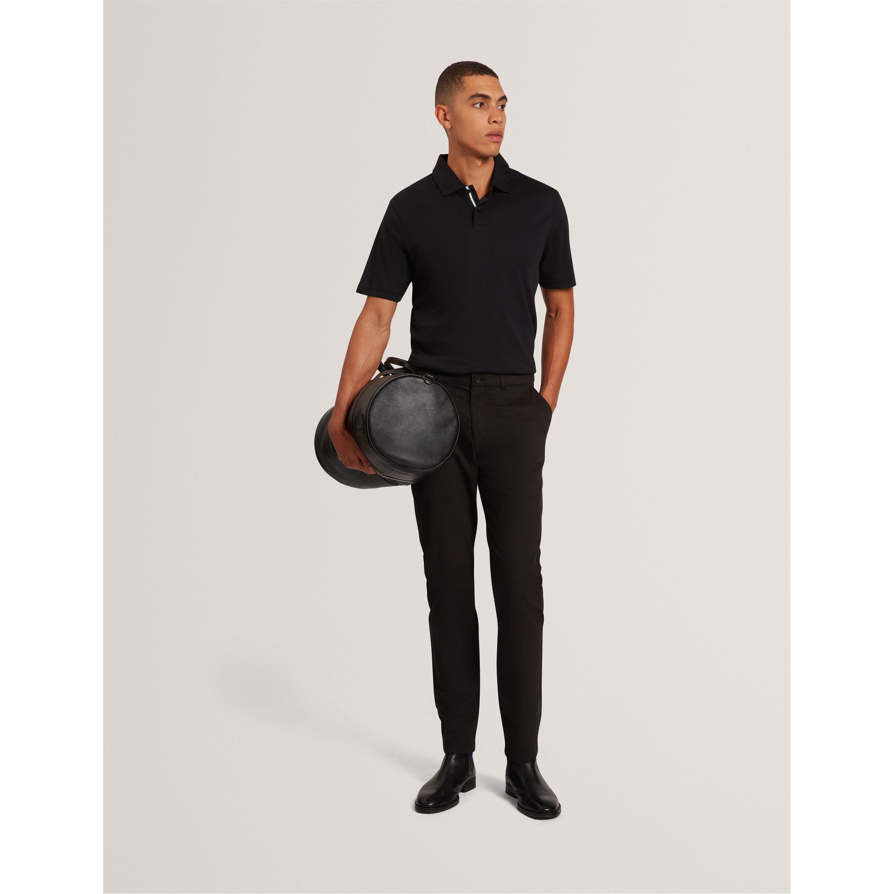 Noir - Ted Baker - Men's Mercerised Short Sleeve Polo Shirt - 6