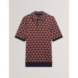 Ted Baker Men's Jacquard Short-Sleeve Polo Shirt