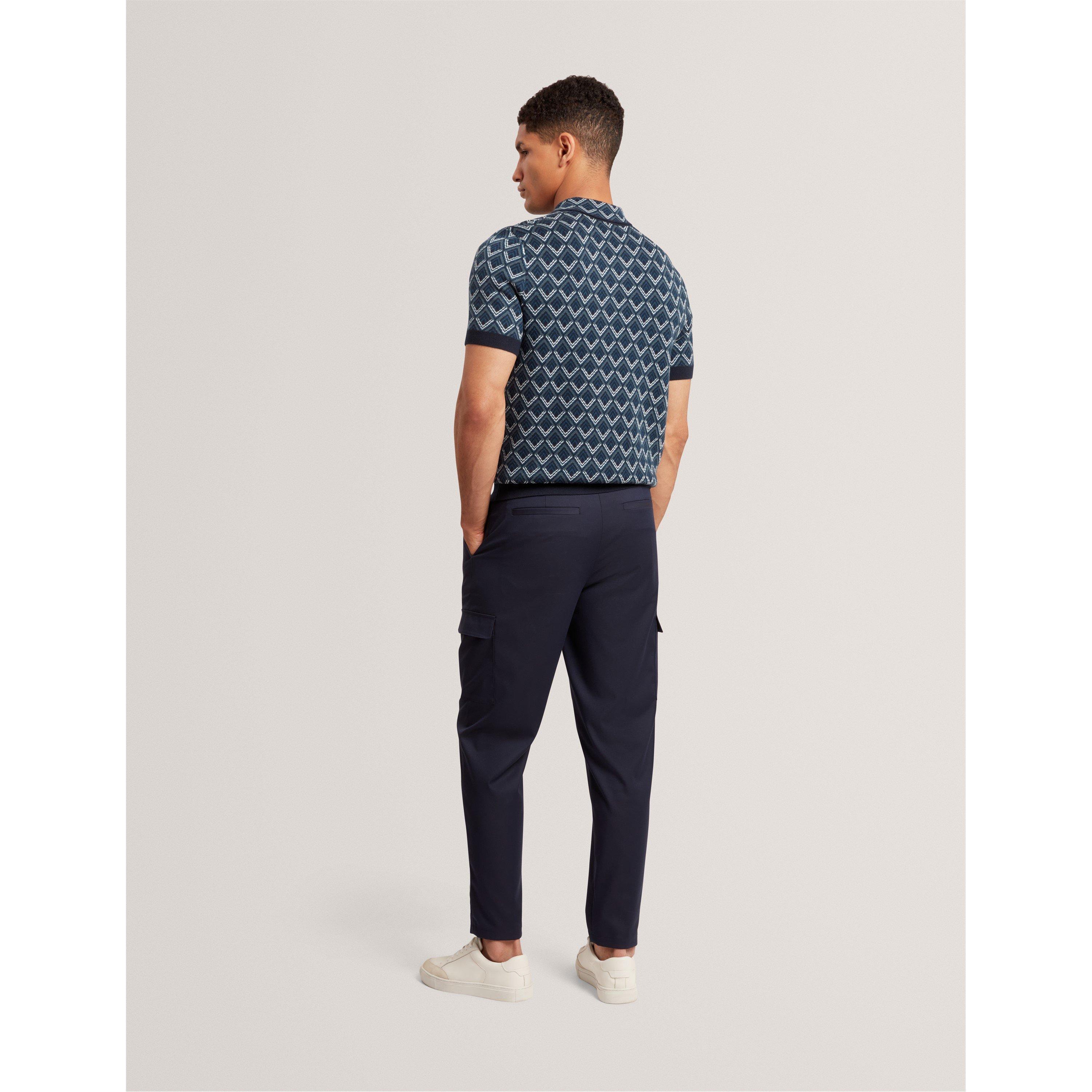 Blu navy - Ted Baker - Men's Jacquard Short-Sleeve Polo Shirt - 3