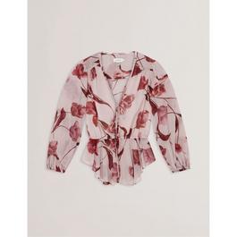 Ted Baker Women's Woven Print Long-Sleeve Blouse