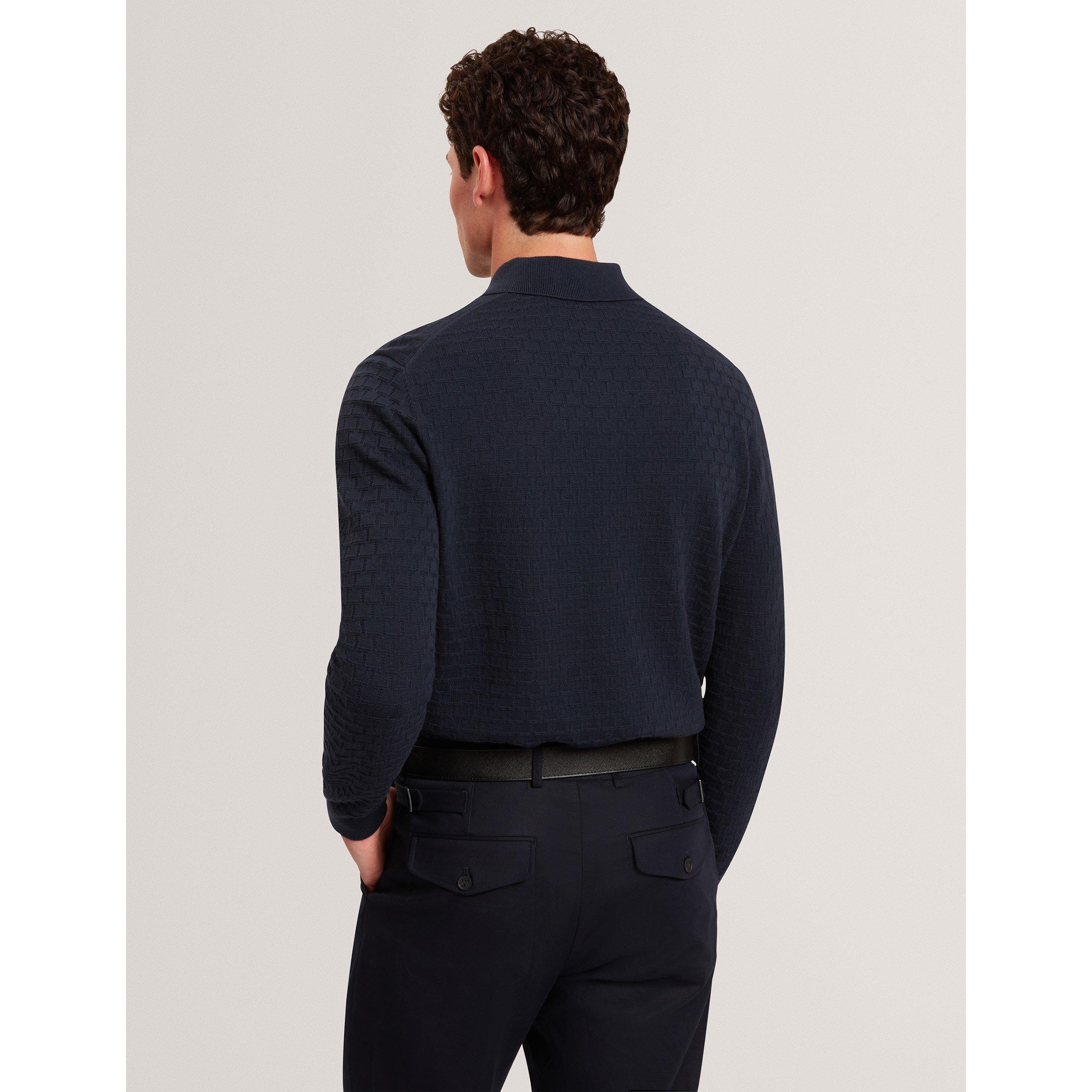 Navy - Ted Baker - Men's Short-Sleeve Polo Shirt - 3