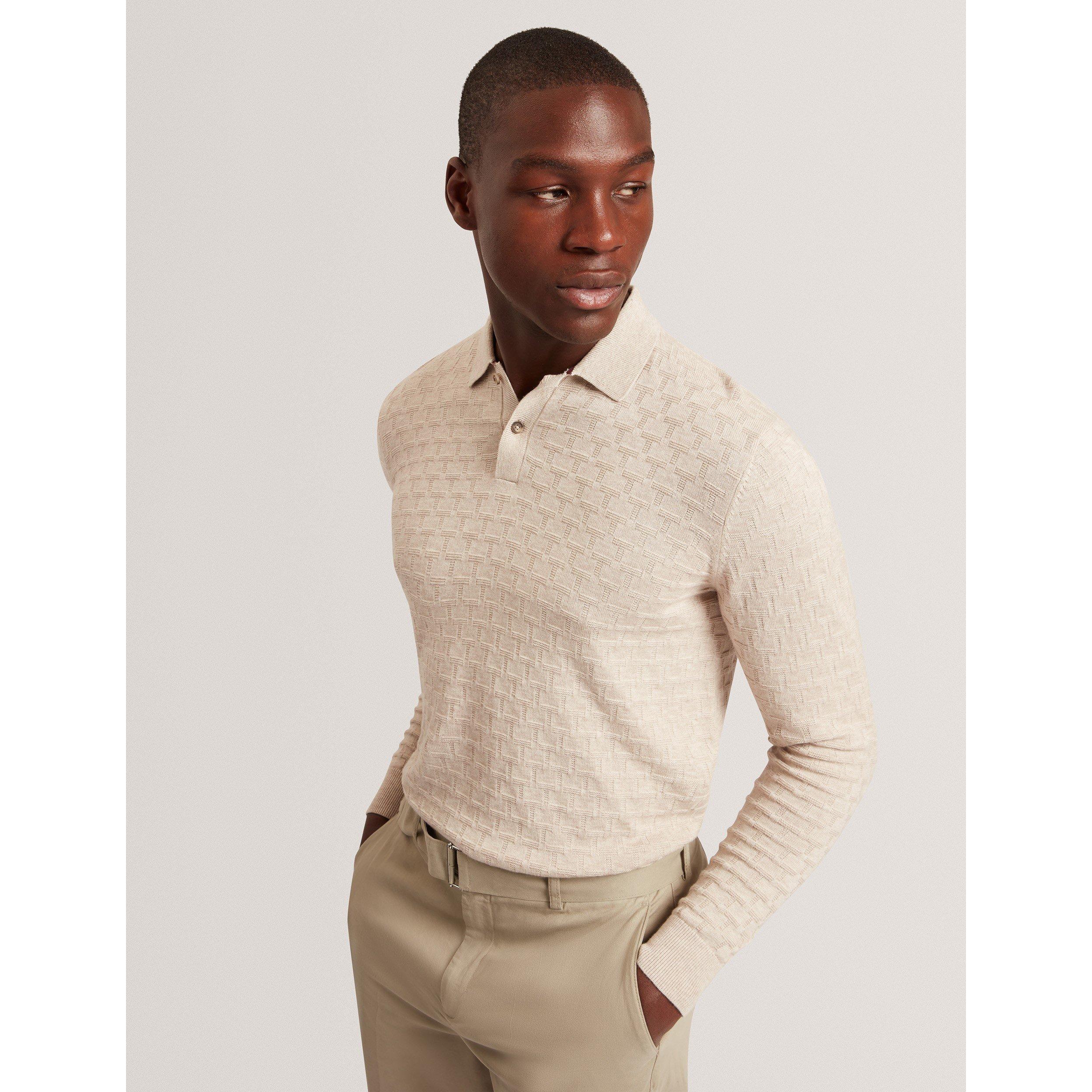 Natural - Ted Baker - Men's Short-Sleeve Polo Shirt - 2