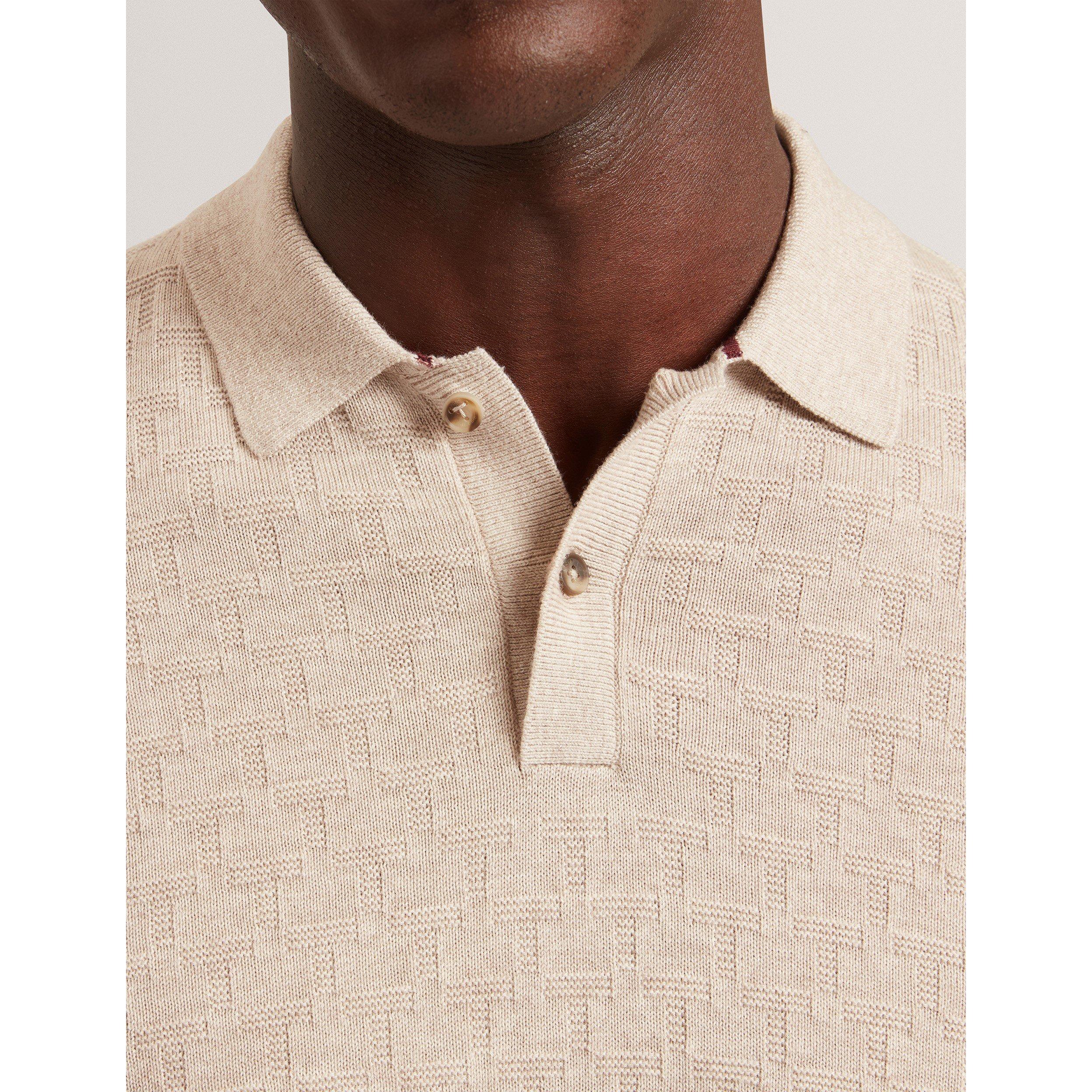 Natural - Ted Baker - Men's Short-Sleeve Polo Shirt - 4