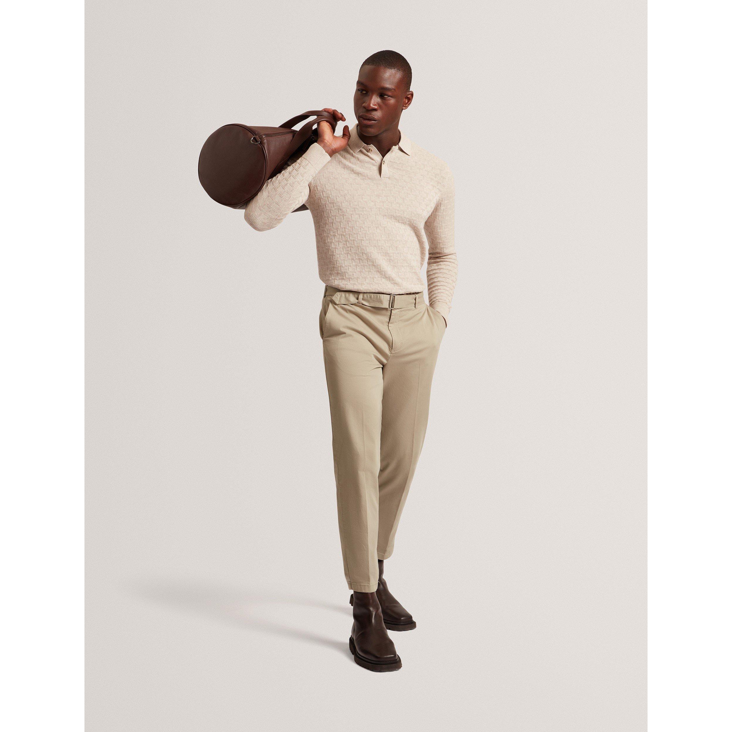 Natural - Ted Baker - Men's Short-Sleeve Polo Shirt - 5