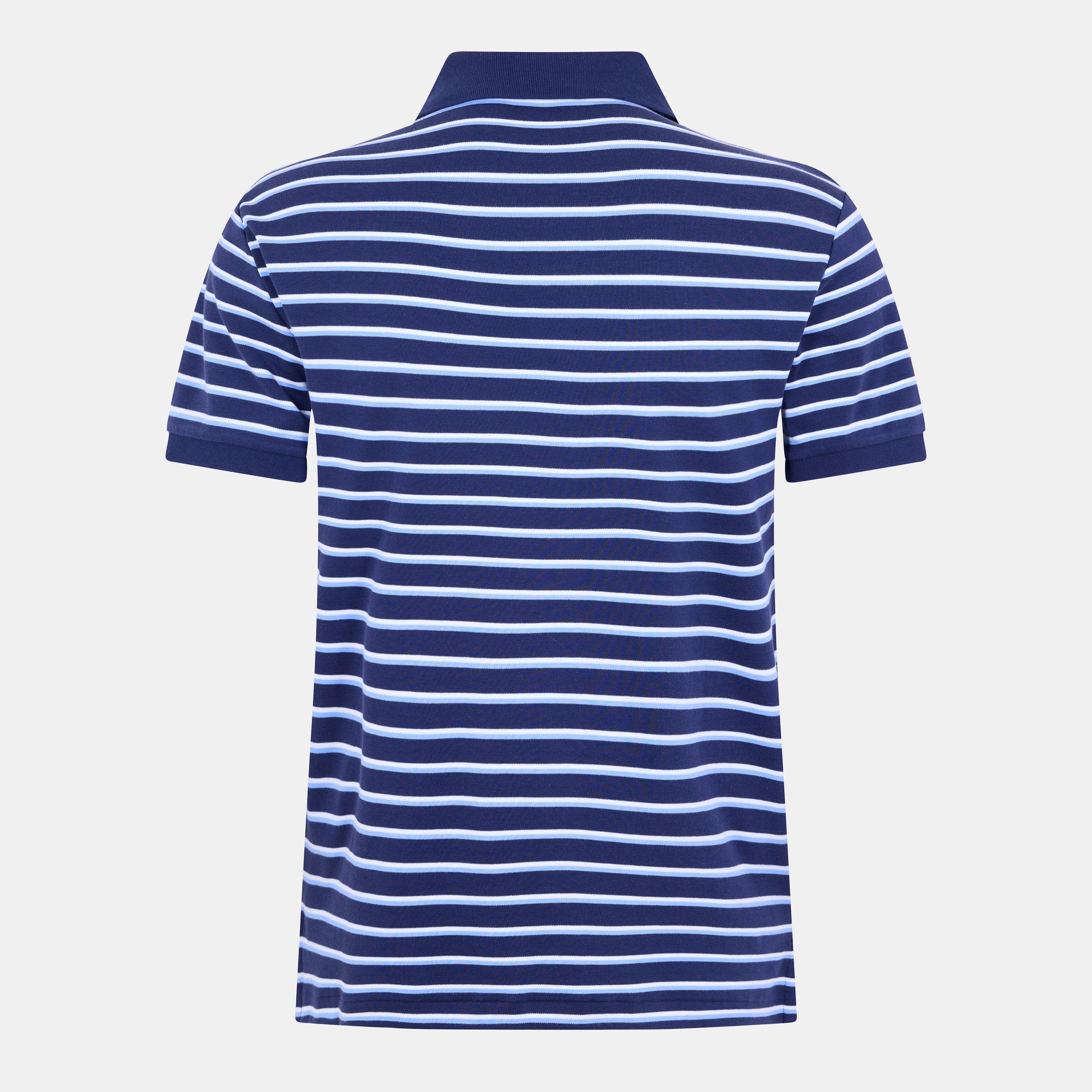 Refined Navy - Polo Ralph Lauren - Men's Pima Stripe Short-Sleeve Polo Shirt - 2