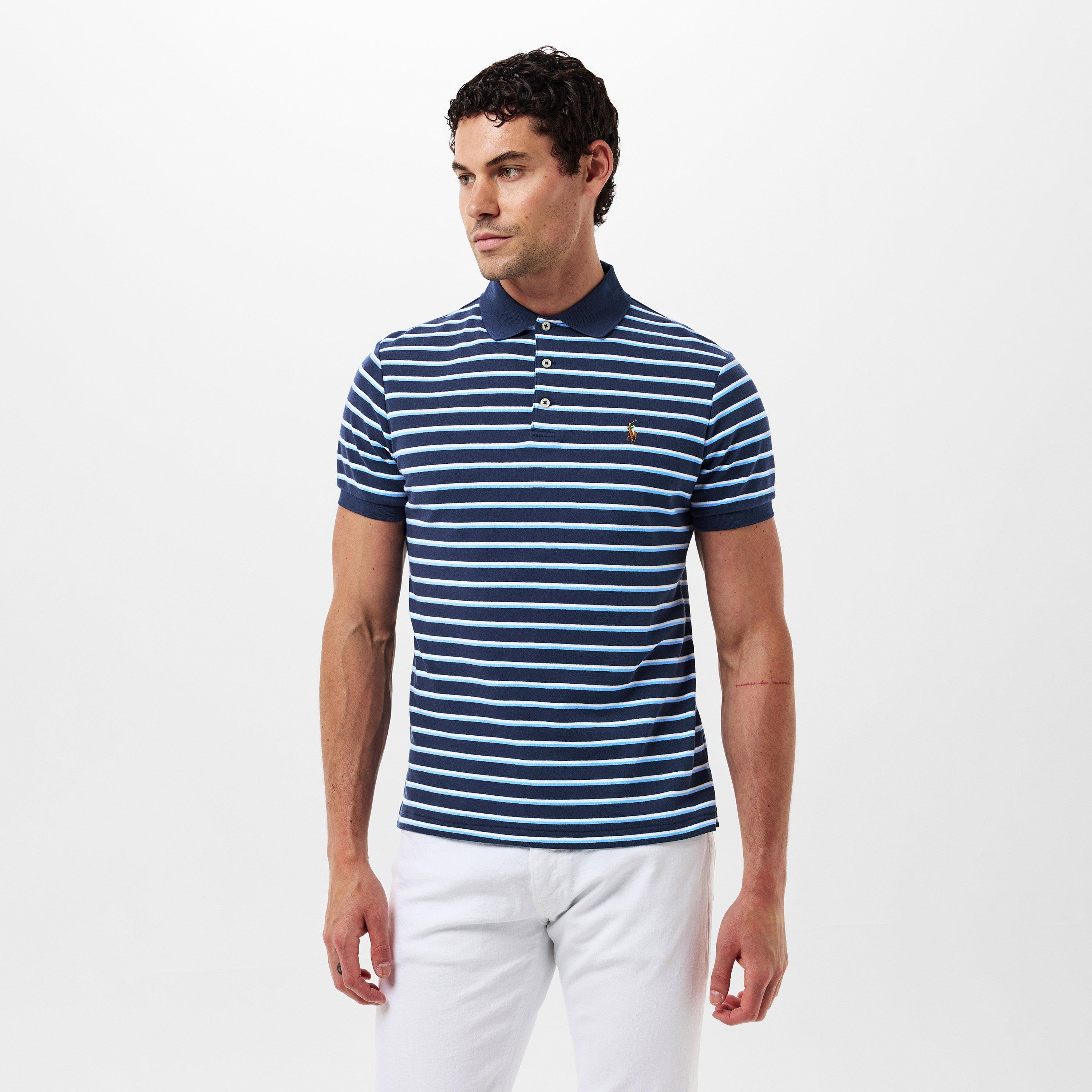 Polo Ralph Lauren | Men's Pima Cotton Stripe Tailored Fit Short Sleeve ...