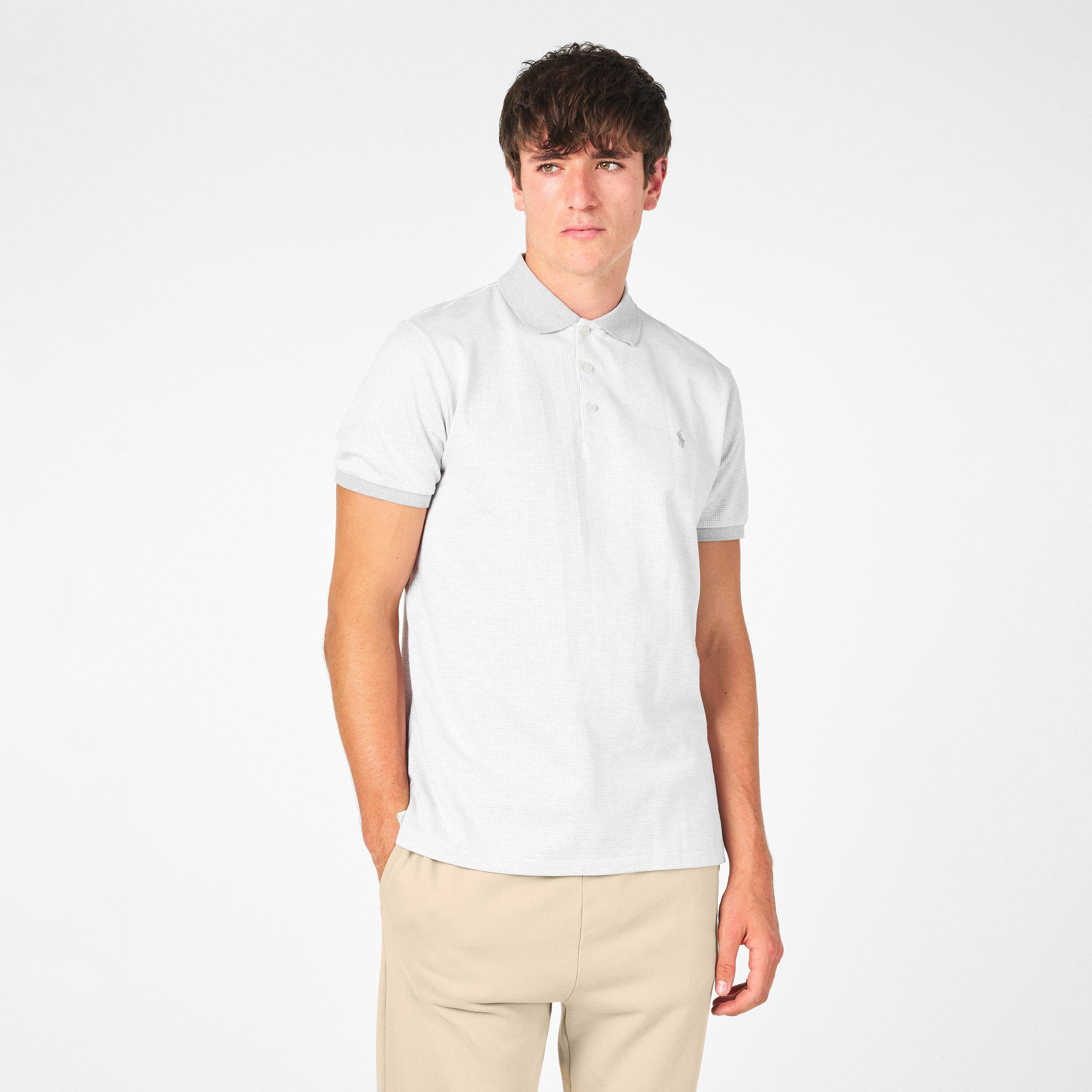 Spring Heather - Polo Ralph Lauren - Men's Rib Collar Short-Sleeve Polo Shirt - 3