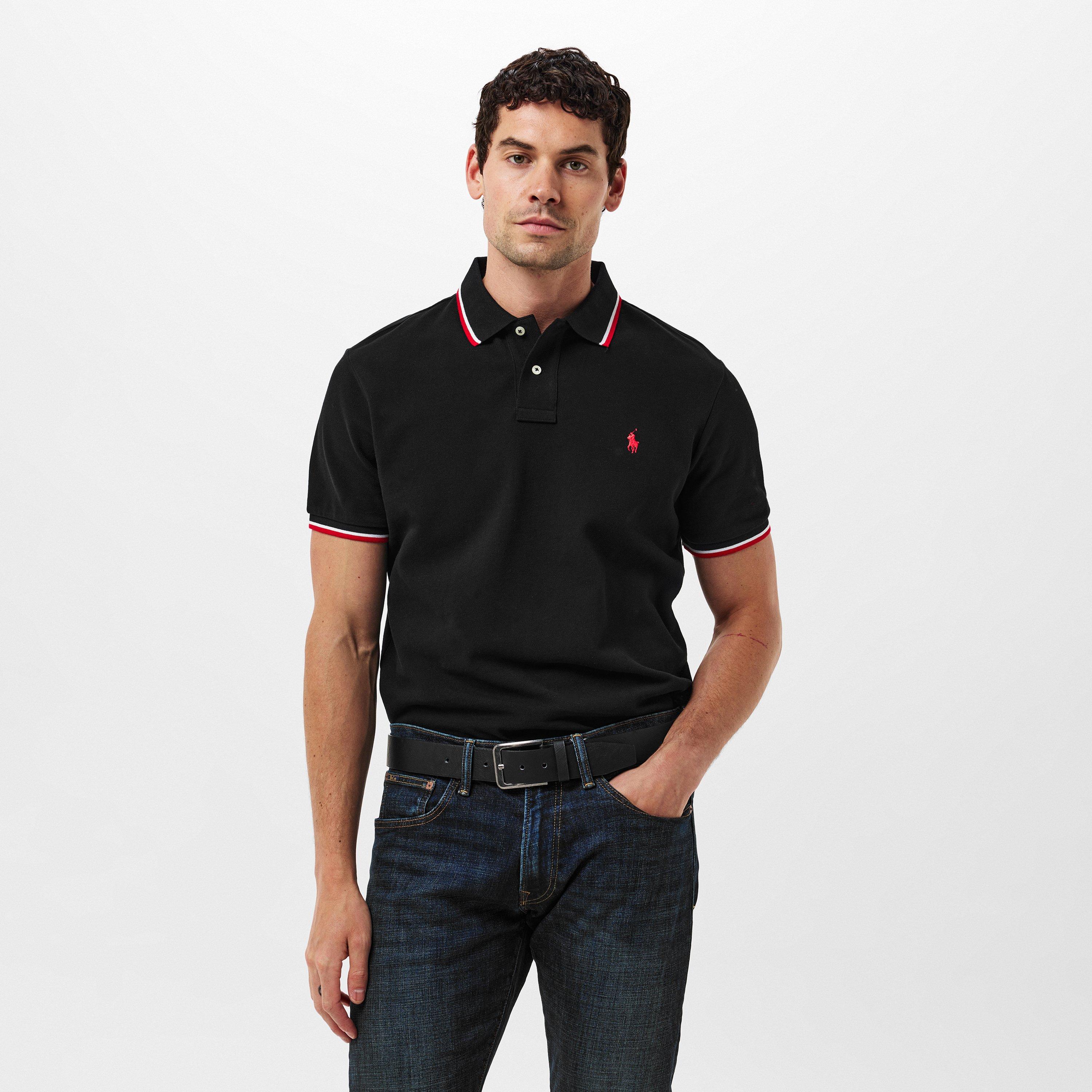 Polo Black - Polo Ralph Lauren - Men's Tipped Short-Sleeve Polo Shirt - 3
