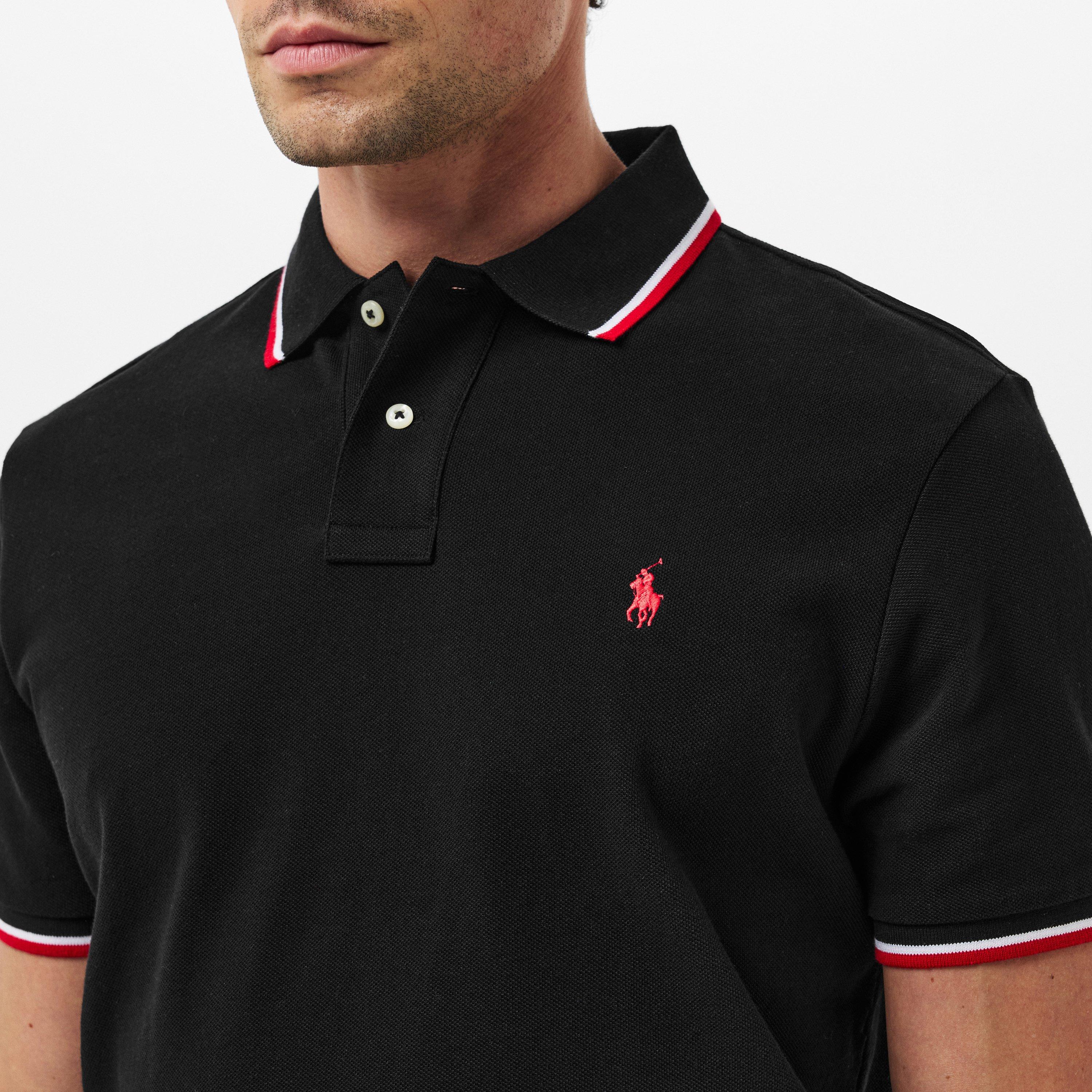 Polo Black - Polo Ralph Lauren - Men's Tipped Short-Sleeve Polo Shirt - 5
