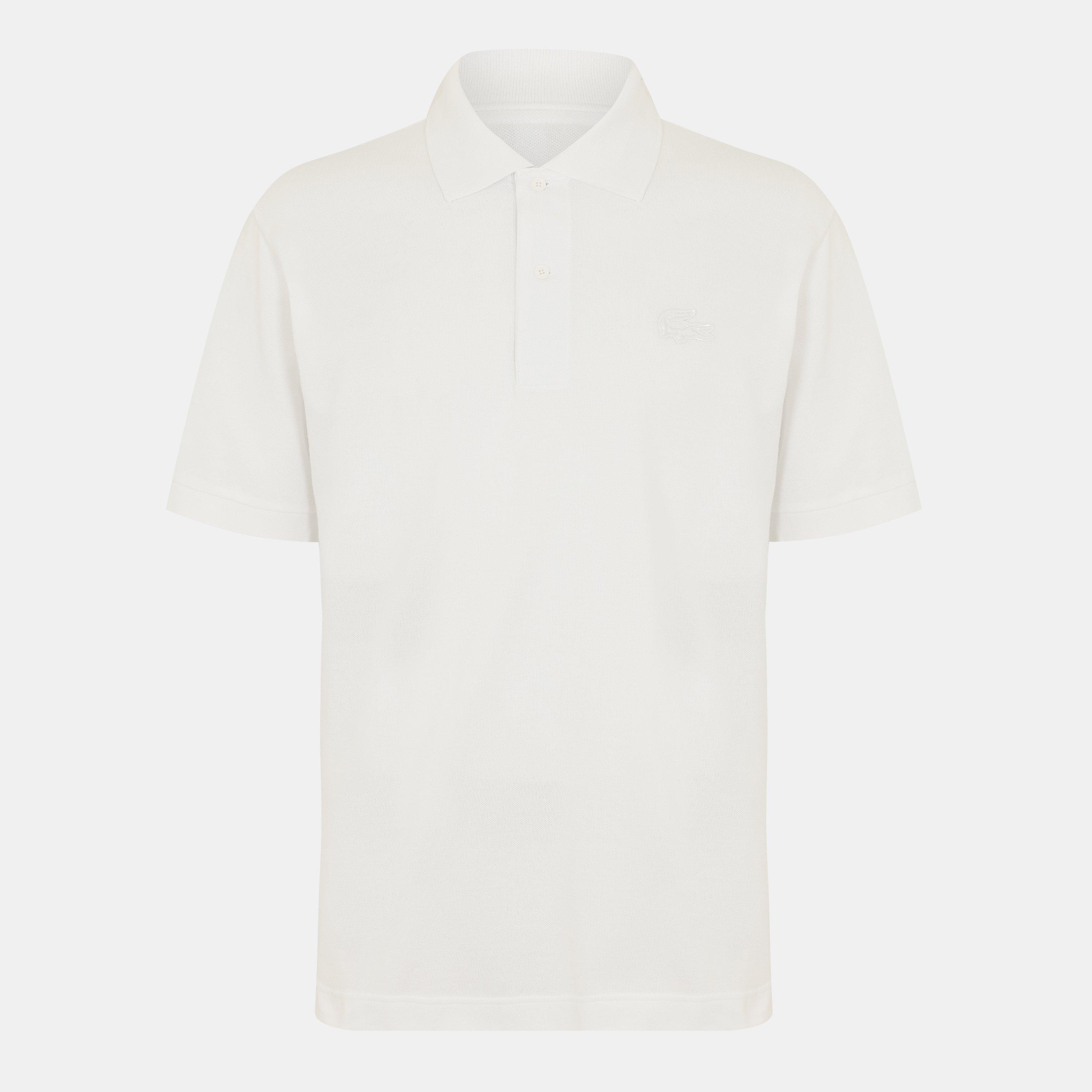 Lacoste Men's White Short-Sleeve Polo Shirt - S