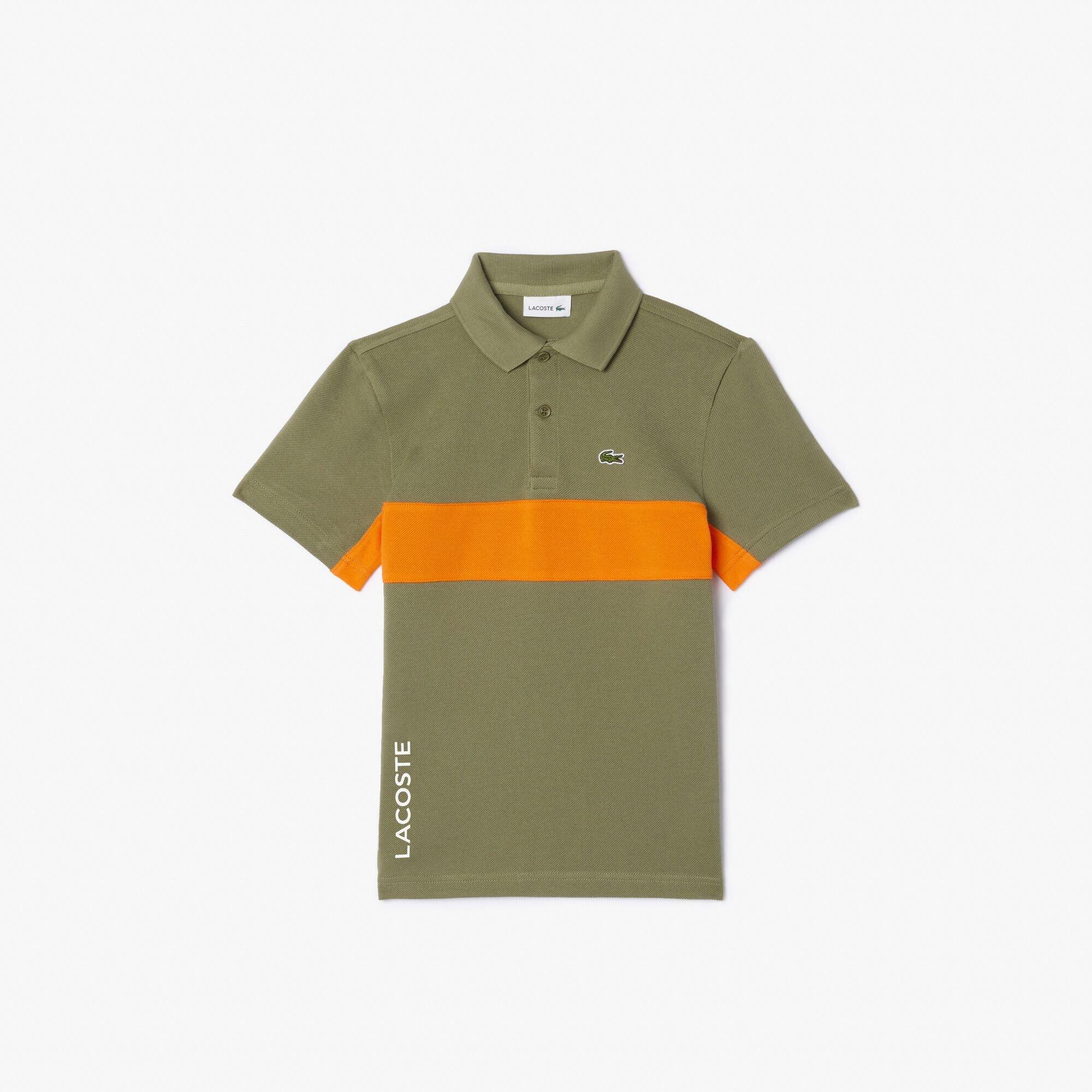 Khaki/Buoy - Lacoste - Kids' Short-Sleeve Polo Shirt - 4