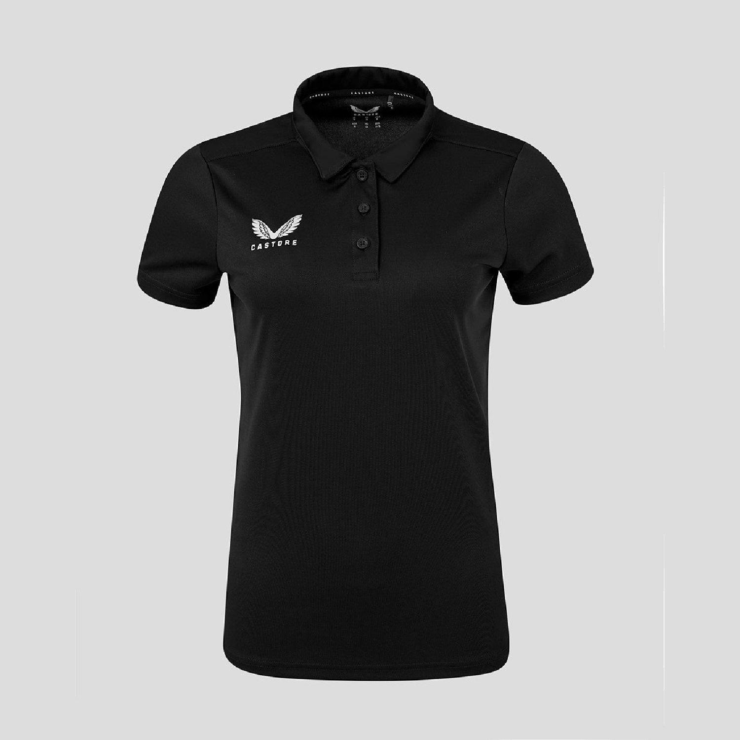 Castore Women's Short Sleeve Polo Shirt - Caviar Black - 14 (L)